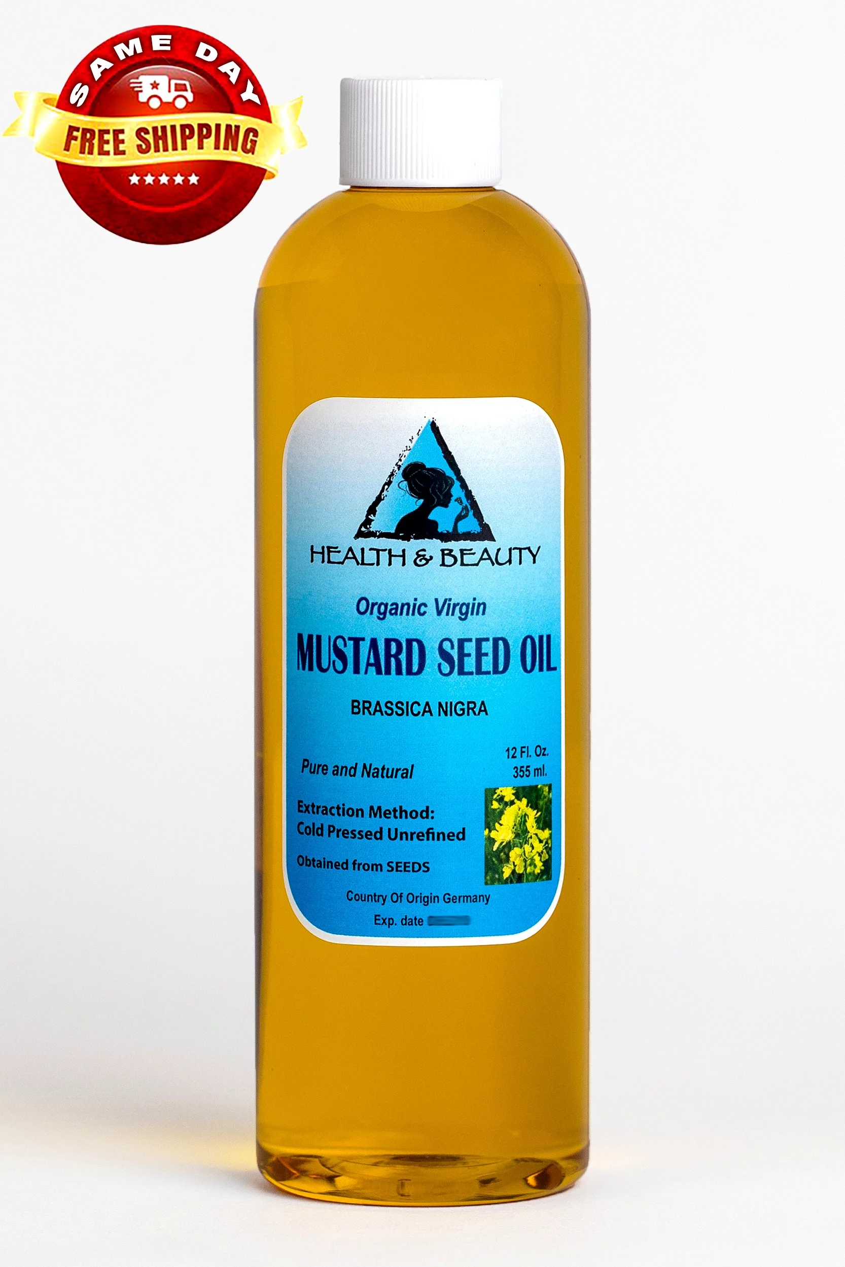 MUSTARD OIL ORGANIC UNREFINED VIRGIN COLD PRESSED RAW PREMIUM FRESH PURE 36 OZ
