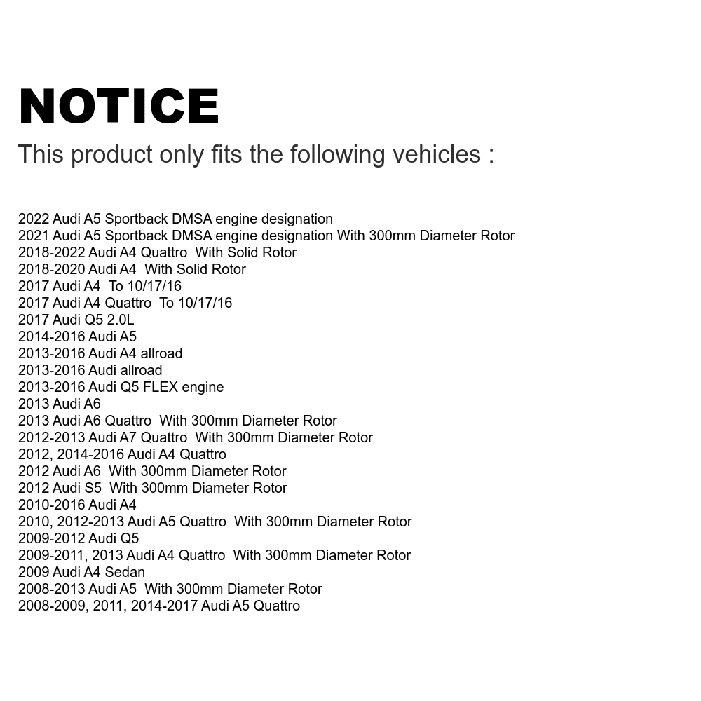 Rear Coated Drilled Slotted Disc Brake Rotors Pair For Audi Q5 A4 Quattro A5 A7 allroad A6 S5 Sportback KD-100168