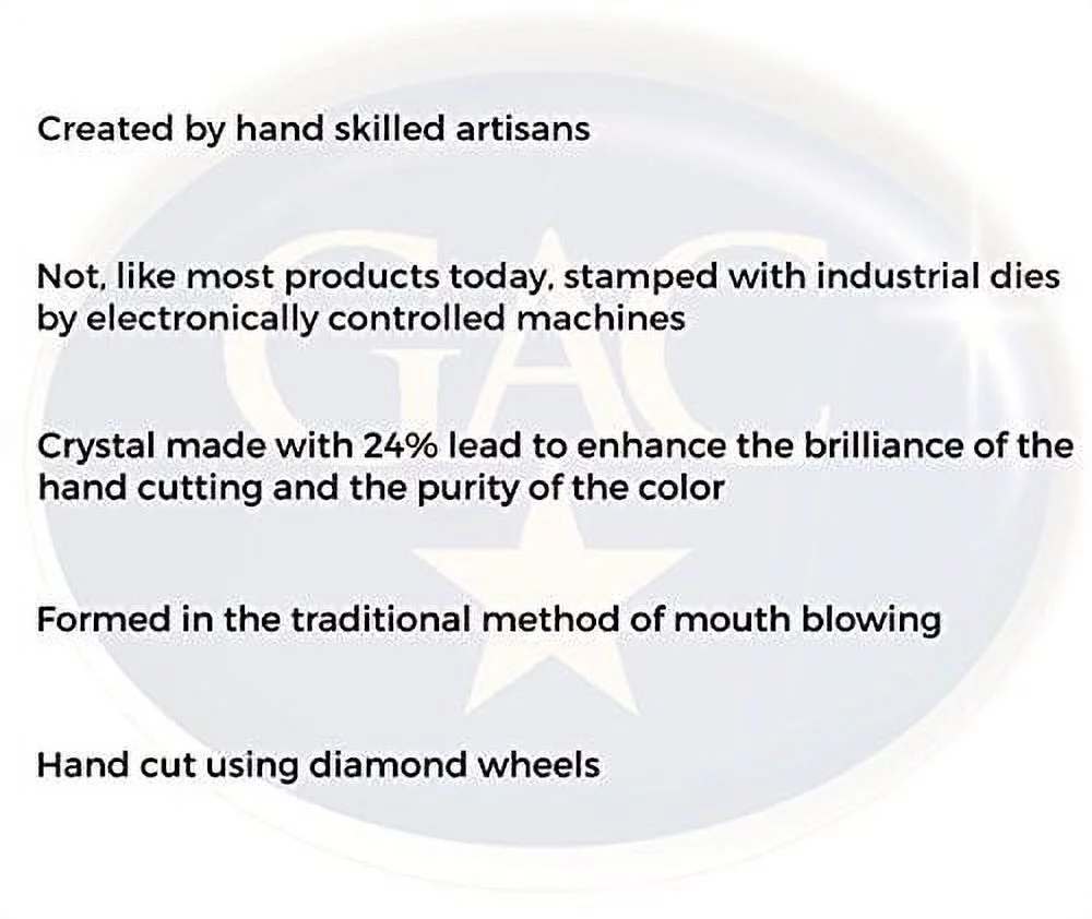 GAC Mouth Blown High Class Glass Crystal Flower Vase, Exquisite Decorative Vase Centerpiece -10