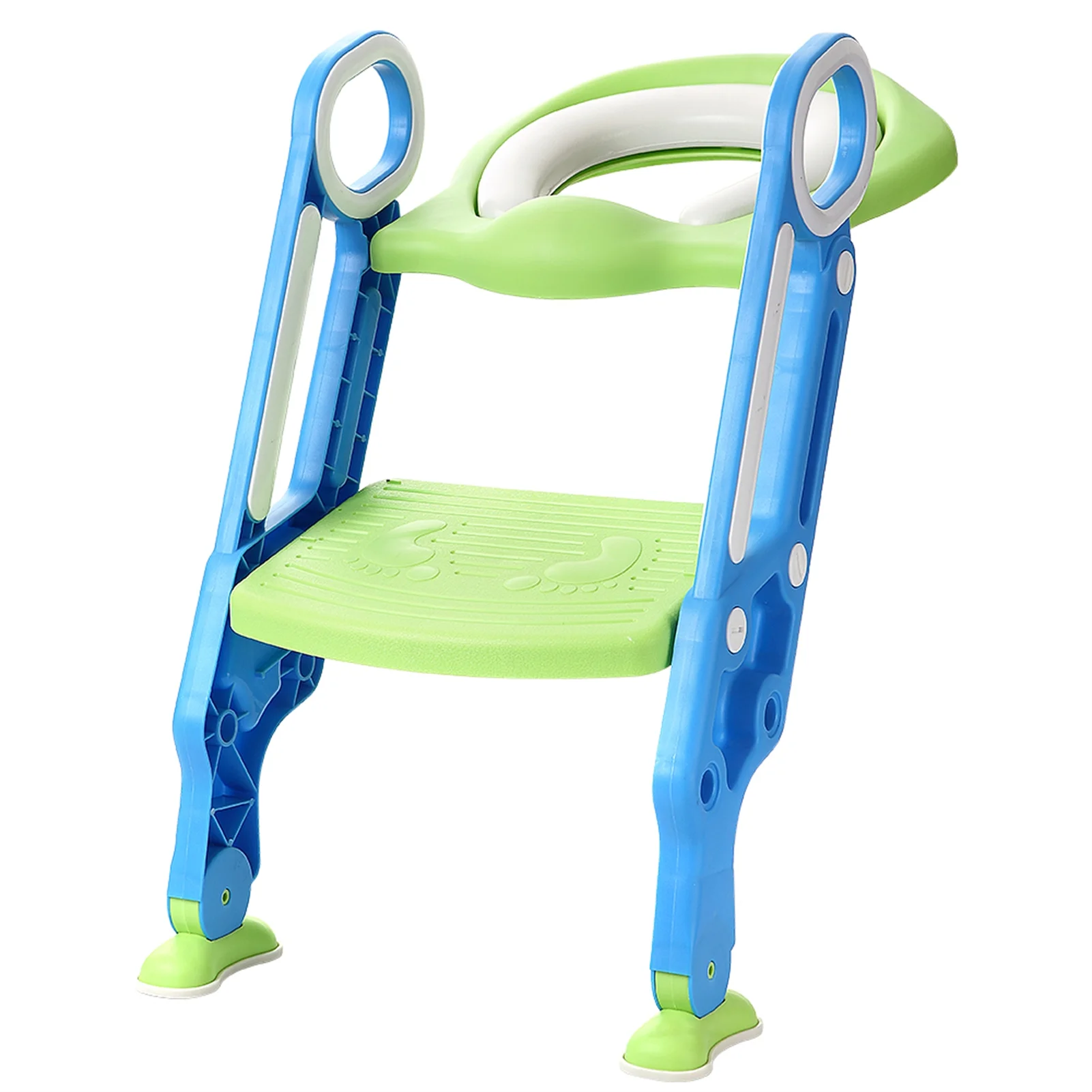 MEILLEUREVIE Potty Training Seat with Step Stool Ladder, Colourful Potty Toilet for Kids, Green