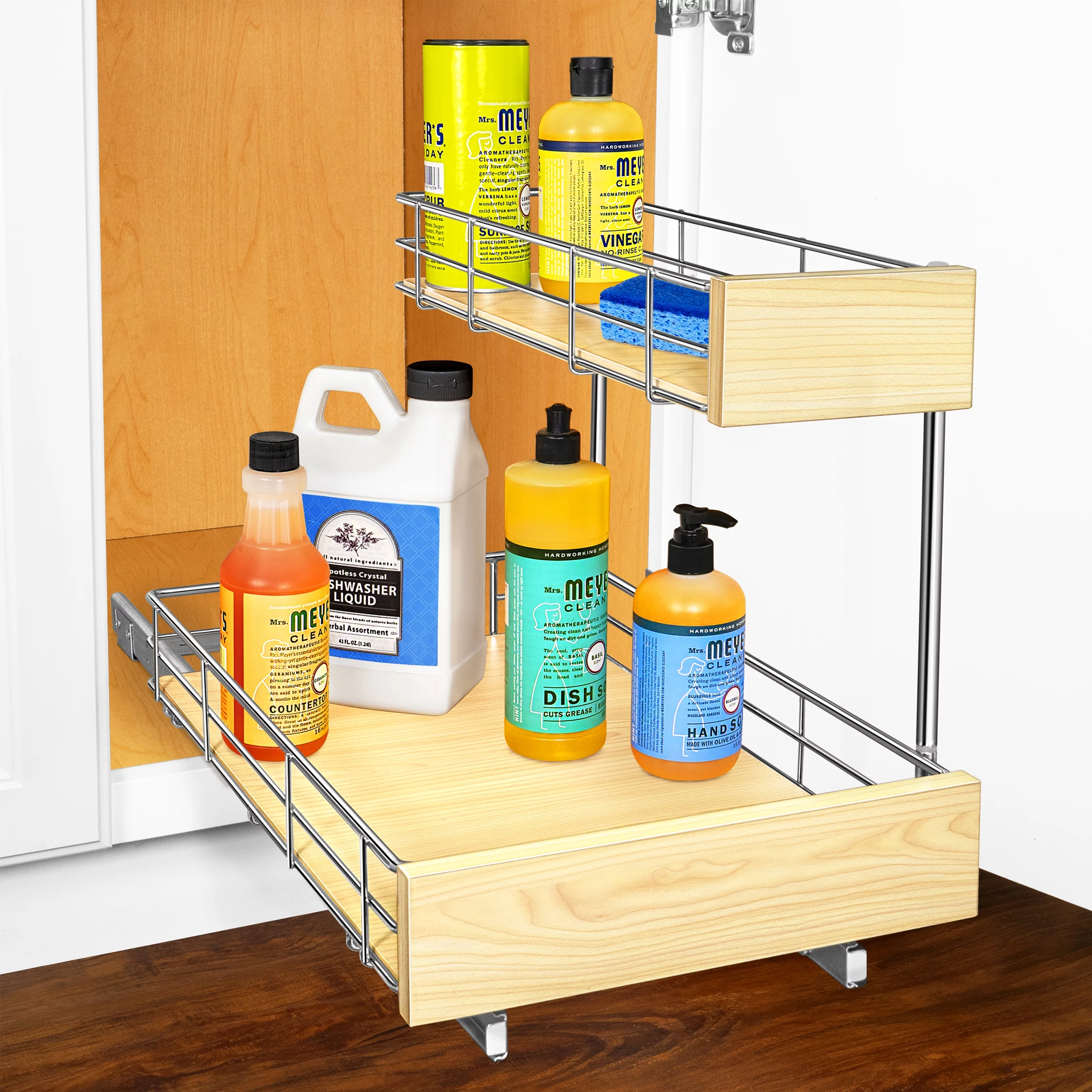 LYNK PROFESSIONAL® SELECT™ Slide Out Under Sink Cabinet Organizer - Lifetime Ltd Warranty- Slide Out Drawers for Kitchen Cabinets - Sliding Pantry Shelves - Roll Out Shelf for Pots, Pans 11.5