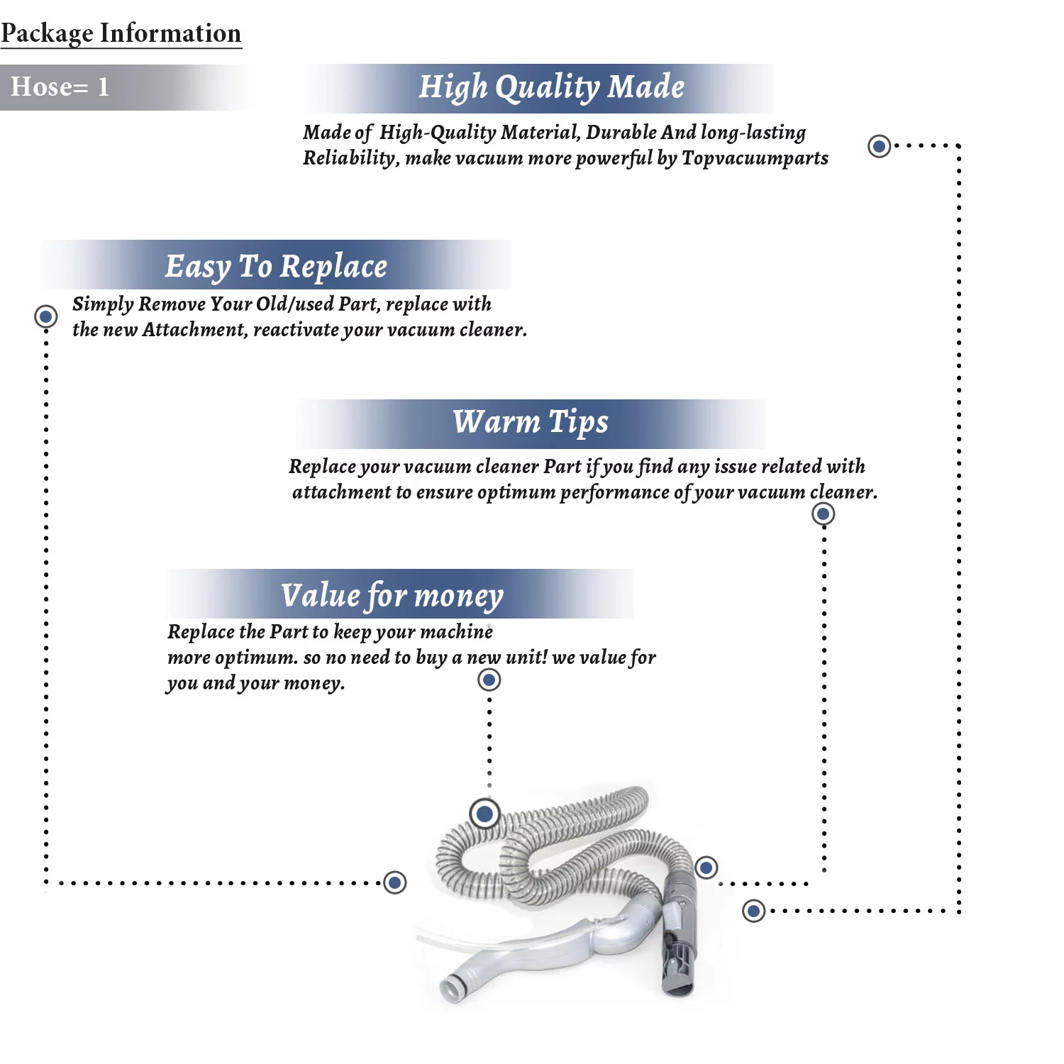 Bissell Hose & Handle, Model:  33N8 & 78R5, 1618470