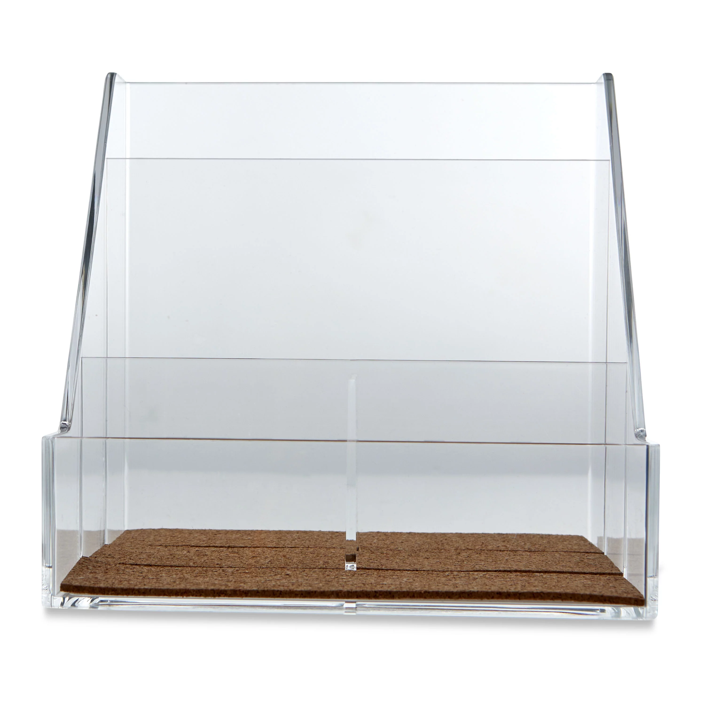 Pen+Gear Acrylic Cork Desktop Org with 4 Grids, Clear, 1 Pack