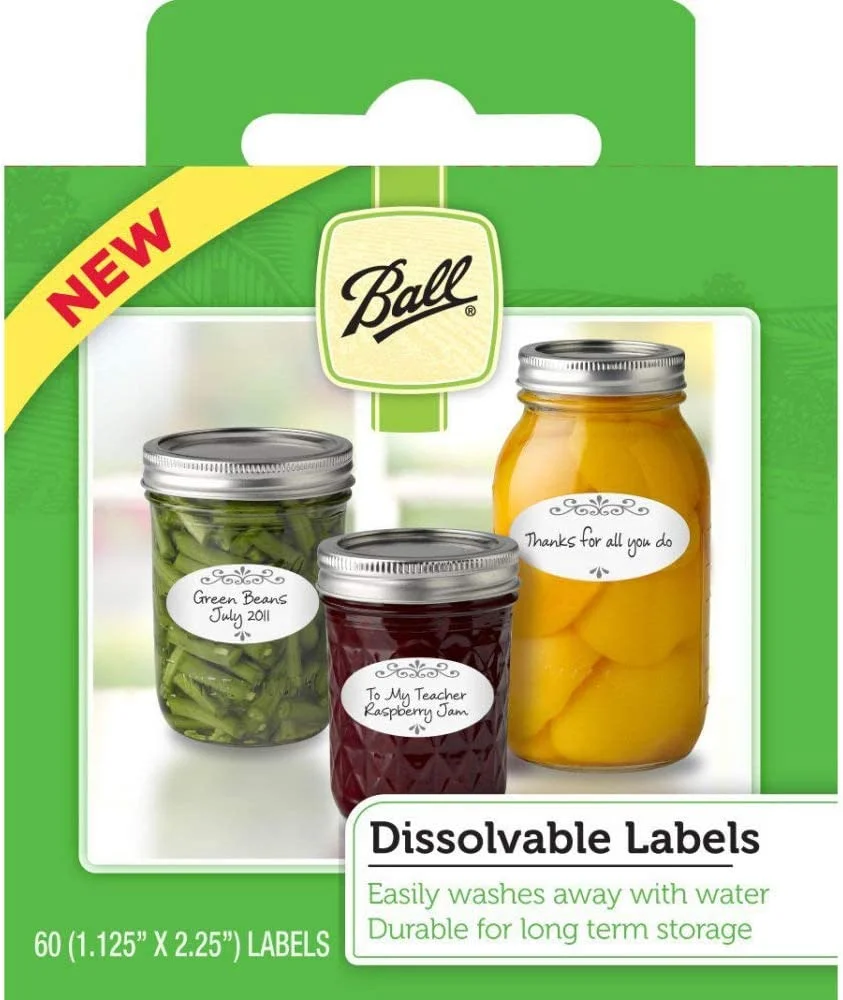 Jarden Ball Dissolvable Canning Labels, 60-Labels per Pack (3-Packs Total)