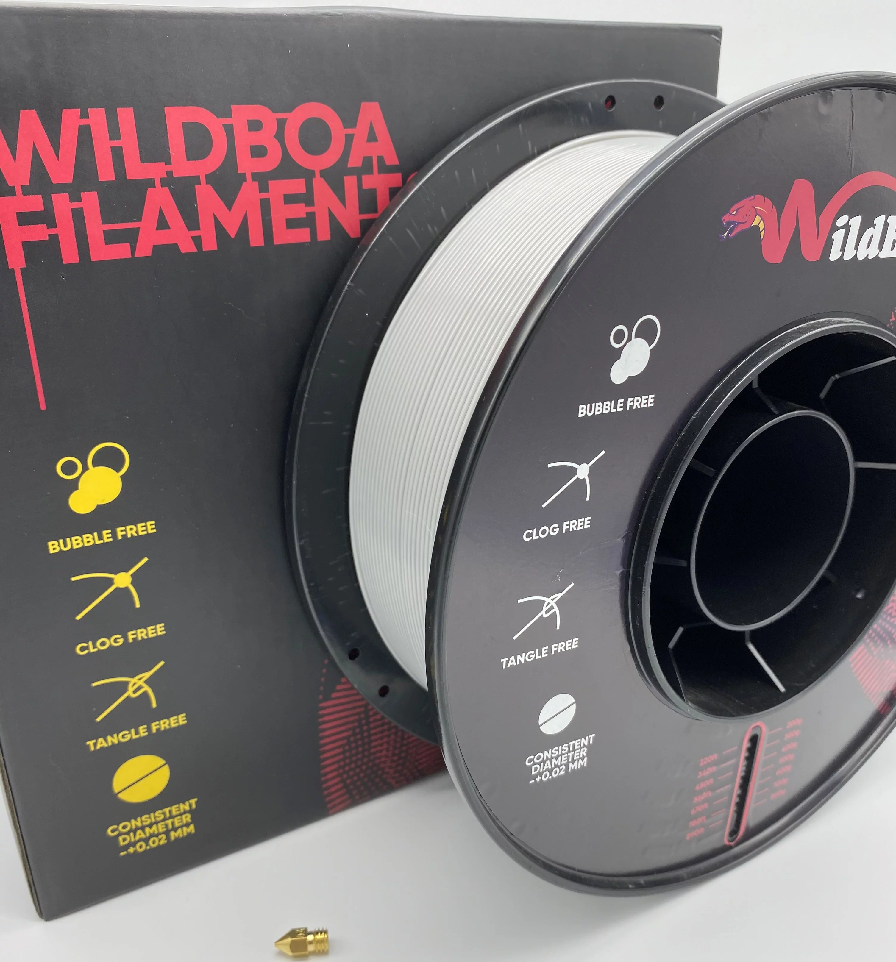 WildBoa Premium PLA+ for 3D Printers/Pens 1 kg, Gray