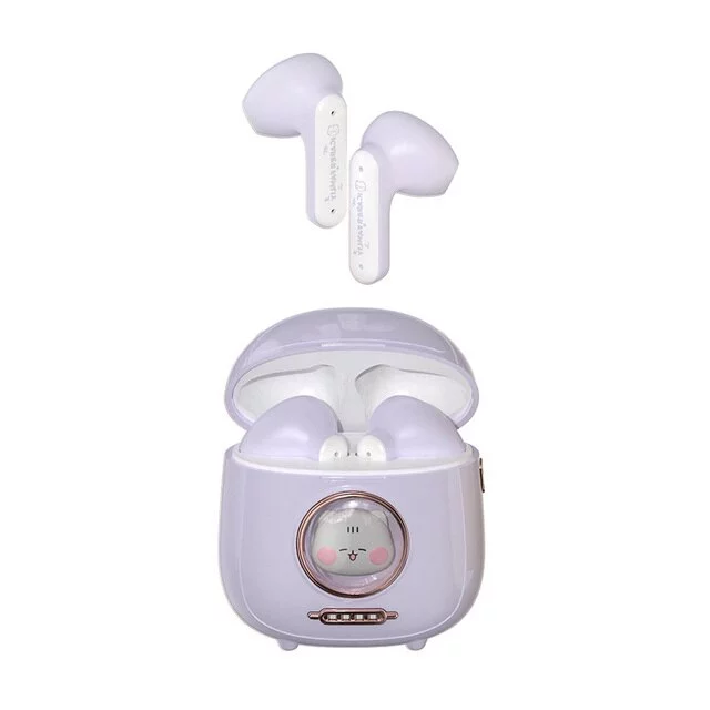 Tws Cartoon Bluetooth 5.1 Earphones Cute Half In Ear Wireless Headphones Smart Touch HD Sound Quality Earbuds Long Battery Life