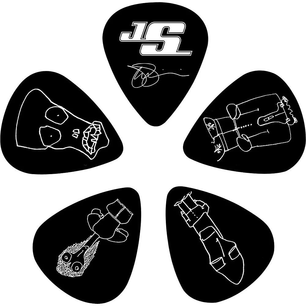 D'Addario Planet Waves Joe Satriani Signature Guitar Picks 10-Pack Black Thin