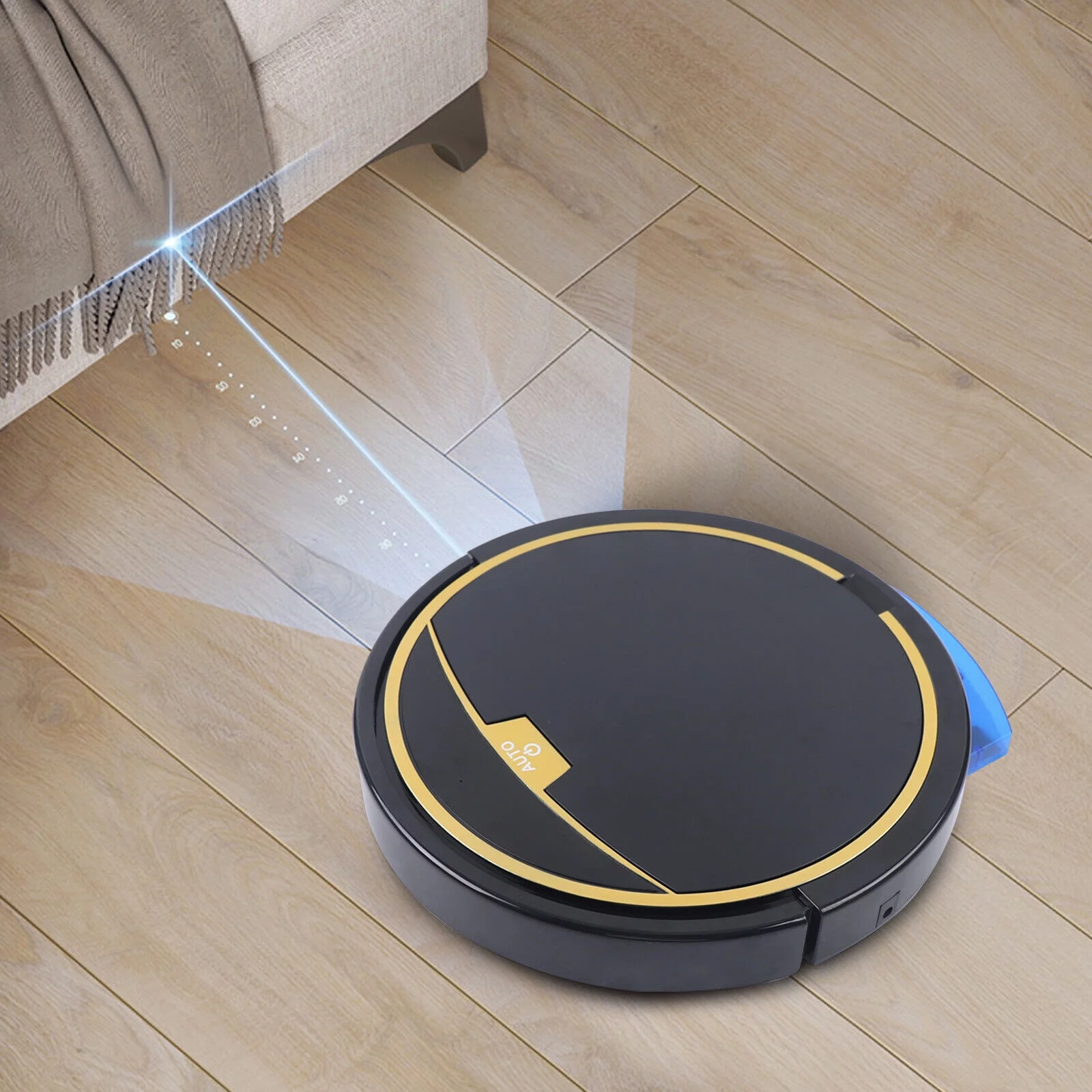 ZhdnBhnos 3-in-1 Rechargeable Auto Cleaning Robot Vacuum Cleaner Mop Floor Sweeper with 150ml Water Tank