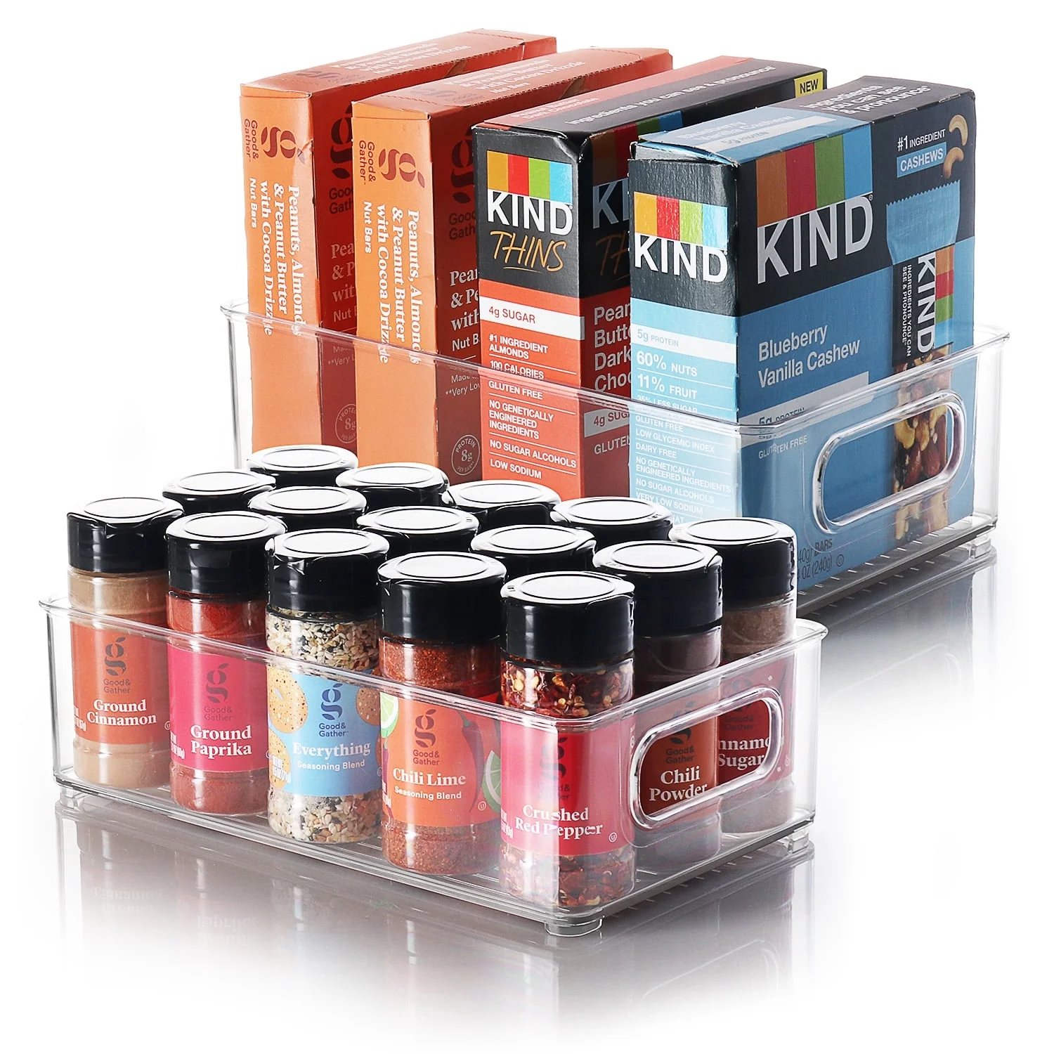 StorageBud Clear Storage Bins , 10X6X3