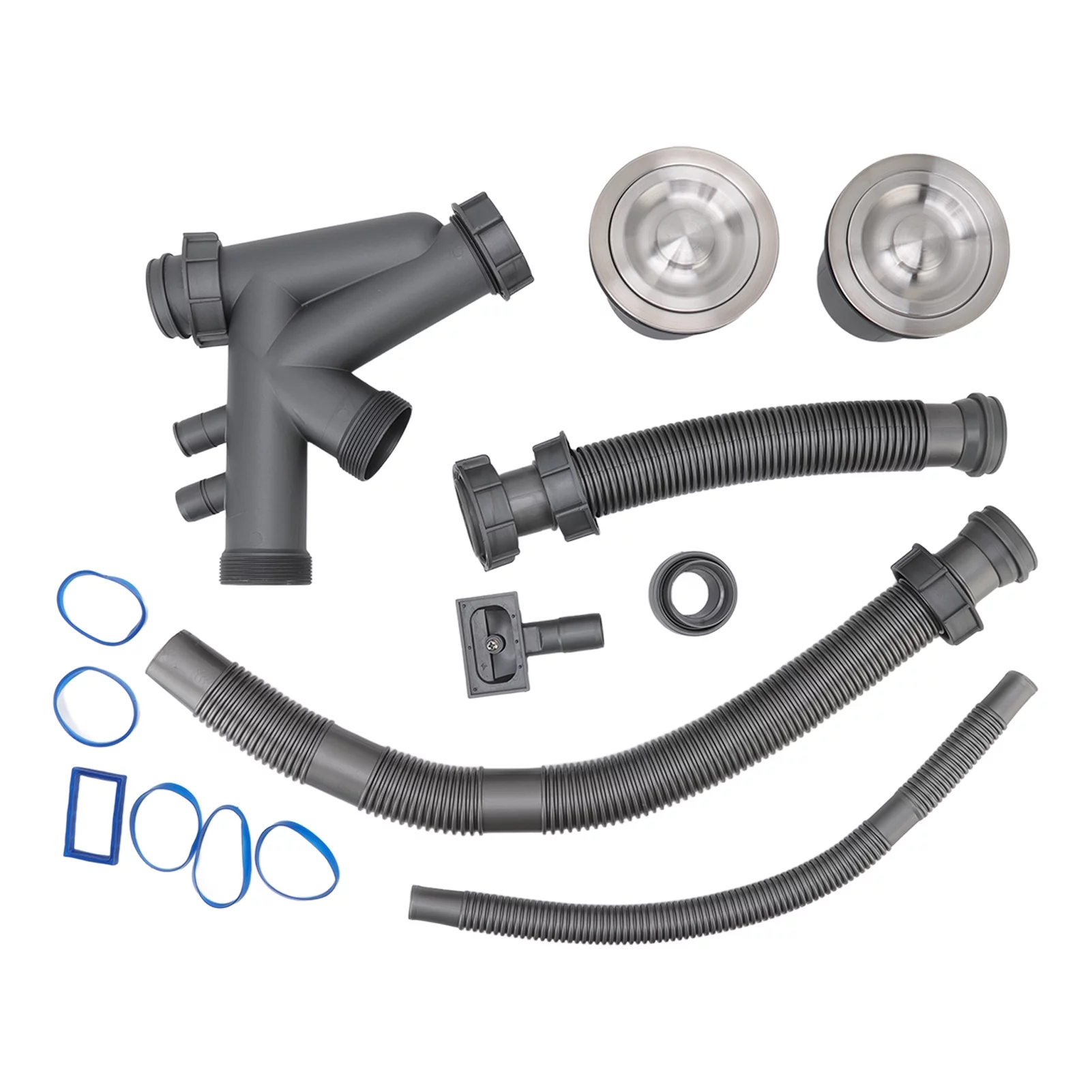 Sink Drain Assembly Kit Quick Connect Functional Bathroom Sink Drain for Home Kitchen