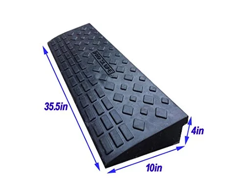 TECHTONGDA Low-speed Traffic wheelchair 35.5×10×4inch Rubber Loading Dock Rubber Curb 20 Ton Car Slope Ramp