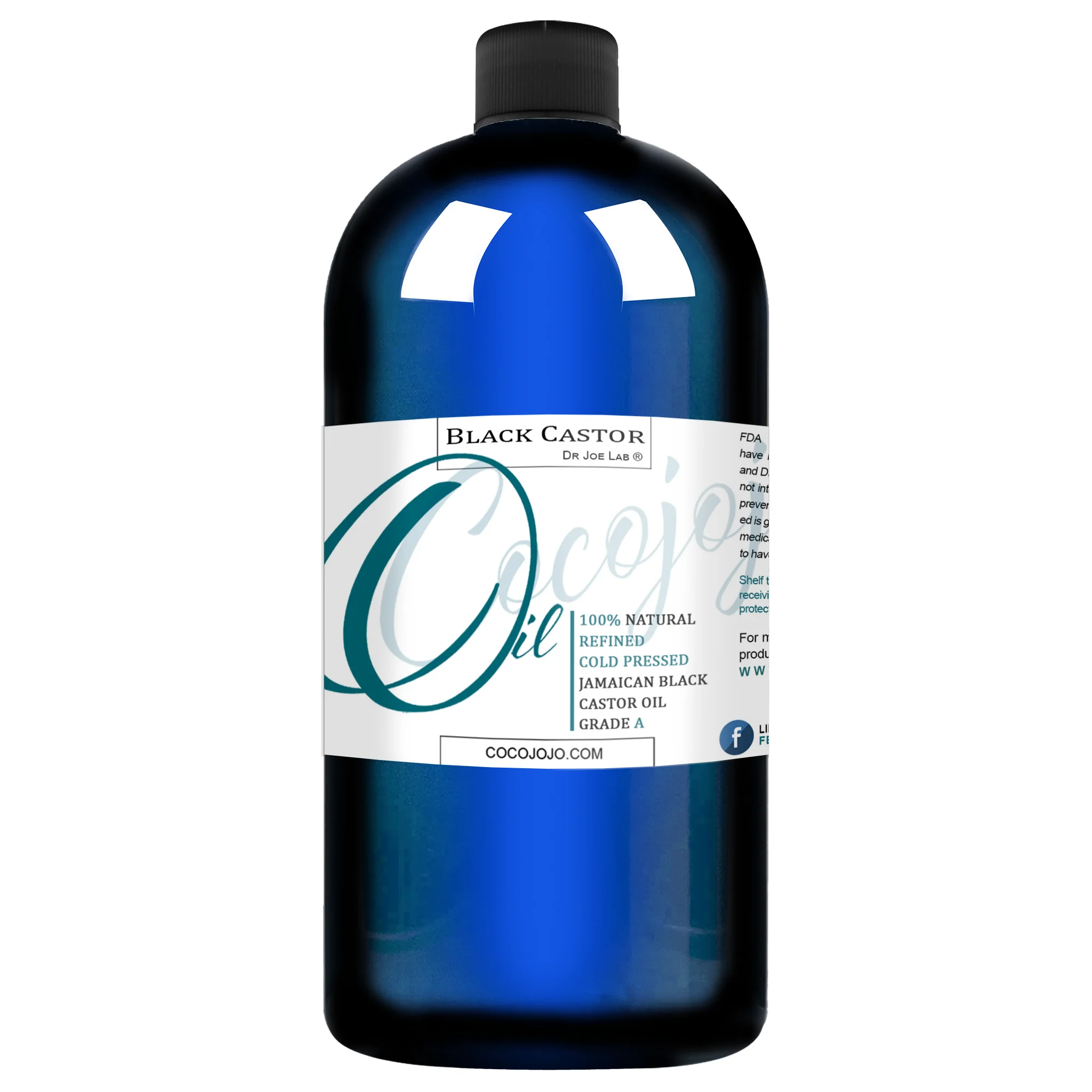 Black Castor Oil, Pure Jamaican, JBCO, 100% Organic, Refined, Cold Pressed