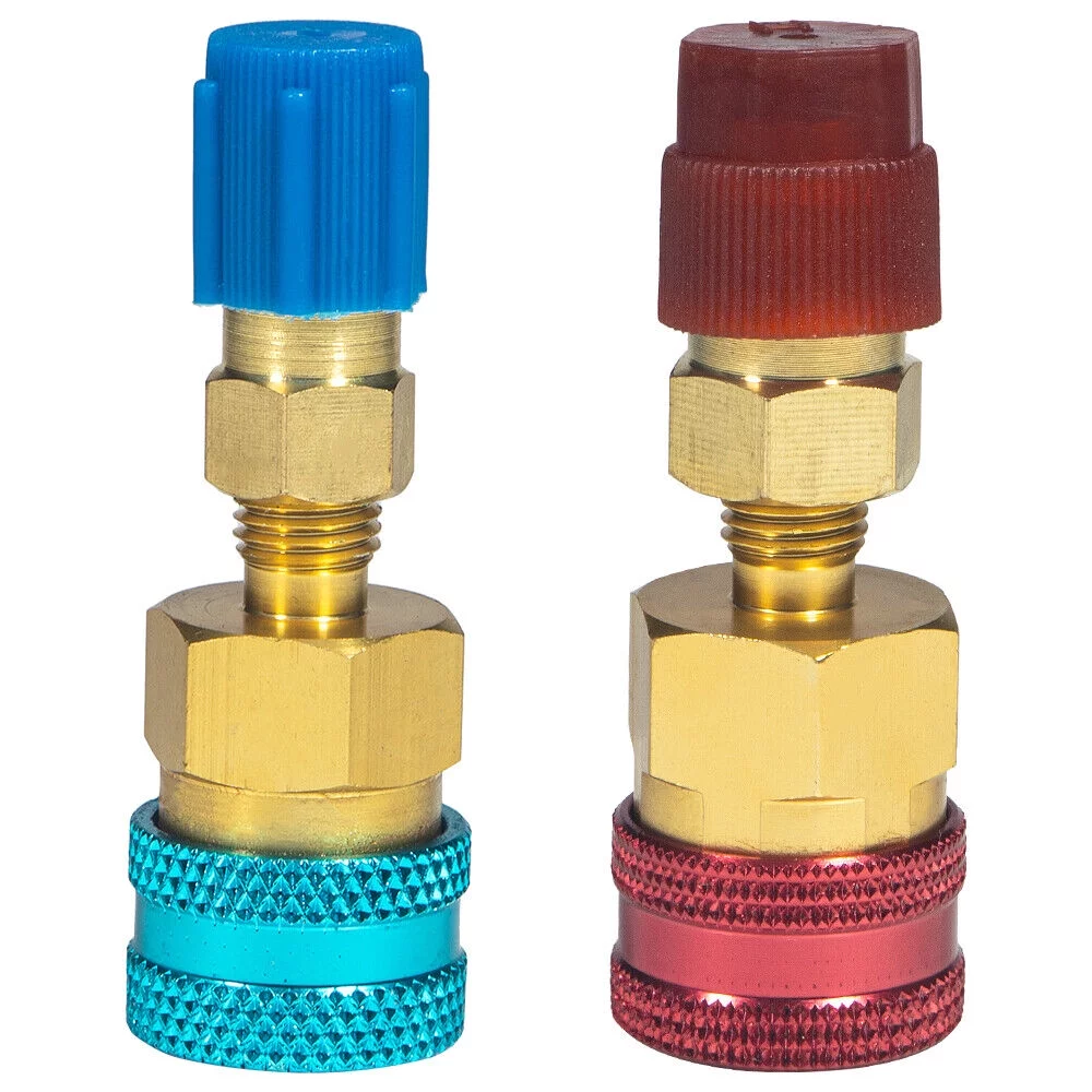 2-Pack Quick Coupler Adapters for R1234YF to R134A Conversion, High & Low Side Connectors