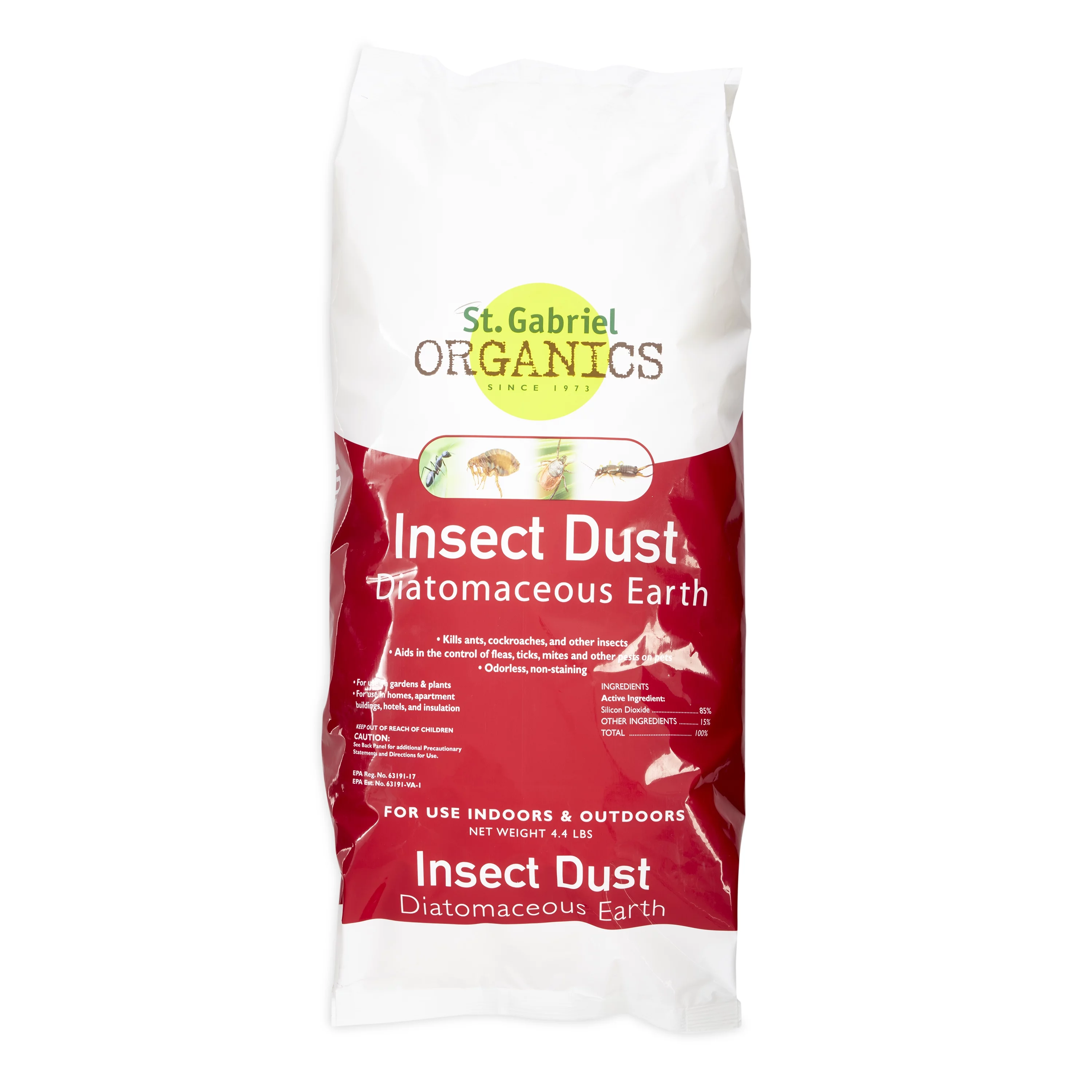 St. Gabriel Organics Insect Dust Diatomaceous Earth Pest Control, 4.4 Lb