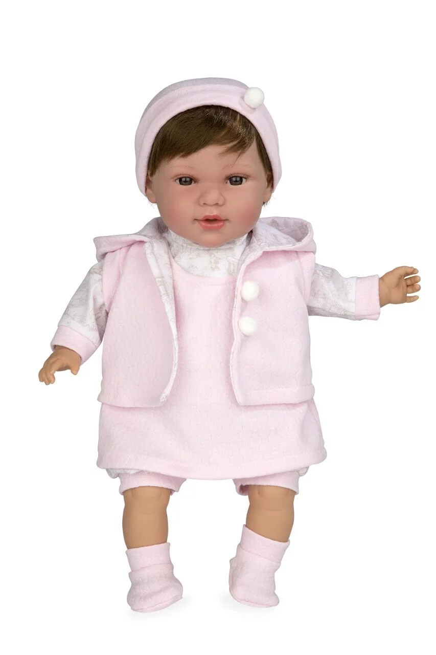 Ann Lauren Dolls 17 Inch Baby Girl Dolls-Brown Hair Brown Eyes- Baby Doll