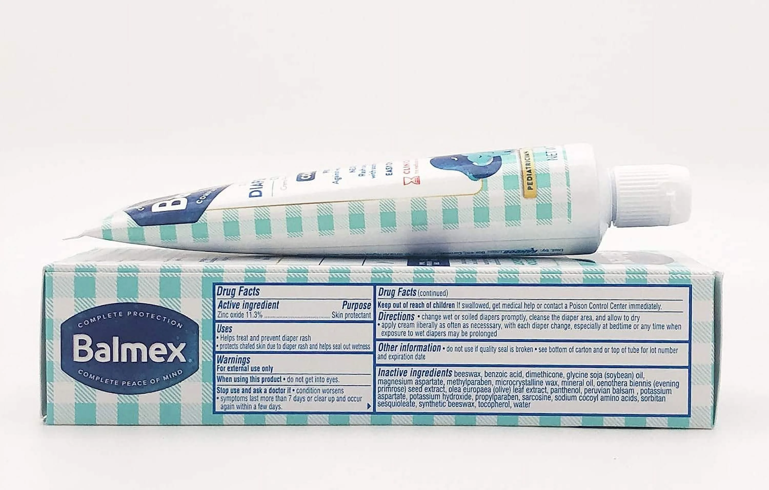 BALMEX Complete Protection Zinc Oxide Diaper Rash Cream, Advanced Formula, 2 Oz (2 Pack)