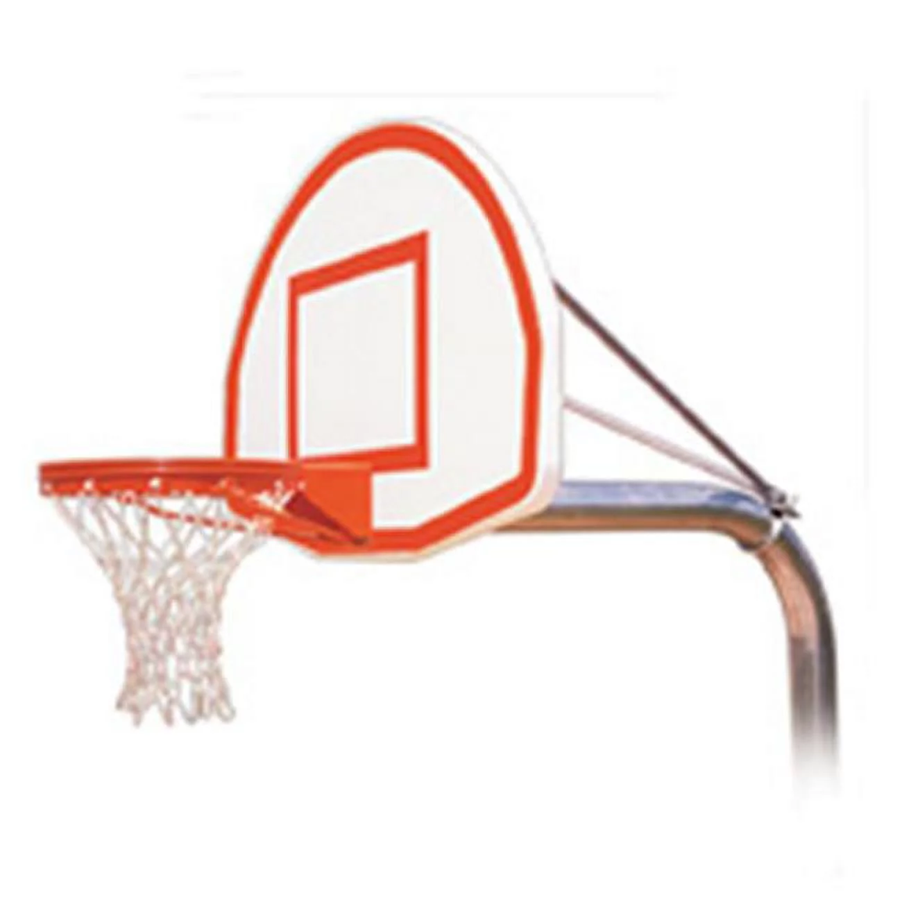 RuffNeck Max-EXT Steel-Aluminum In Ground Fixed Height Basketball System, Gold