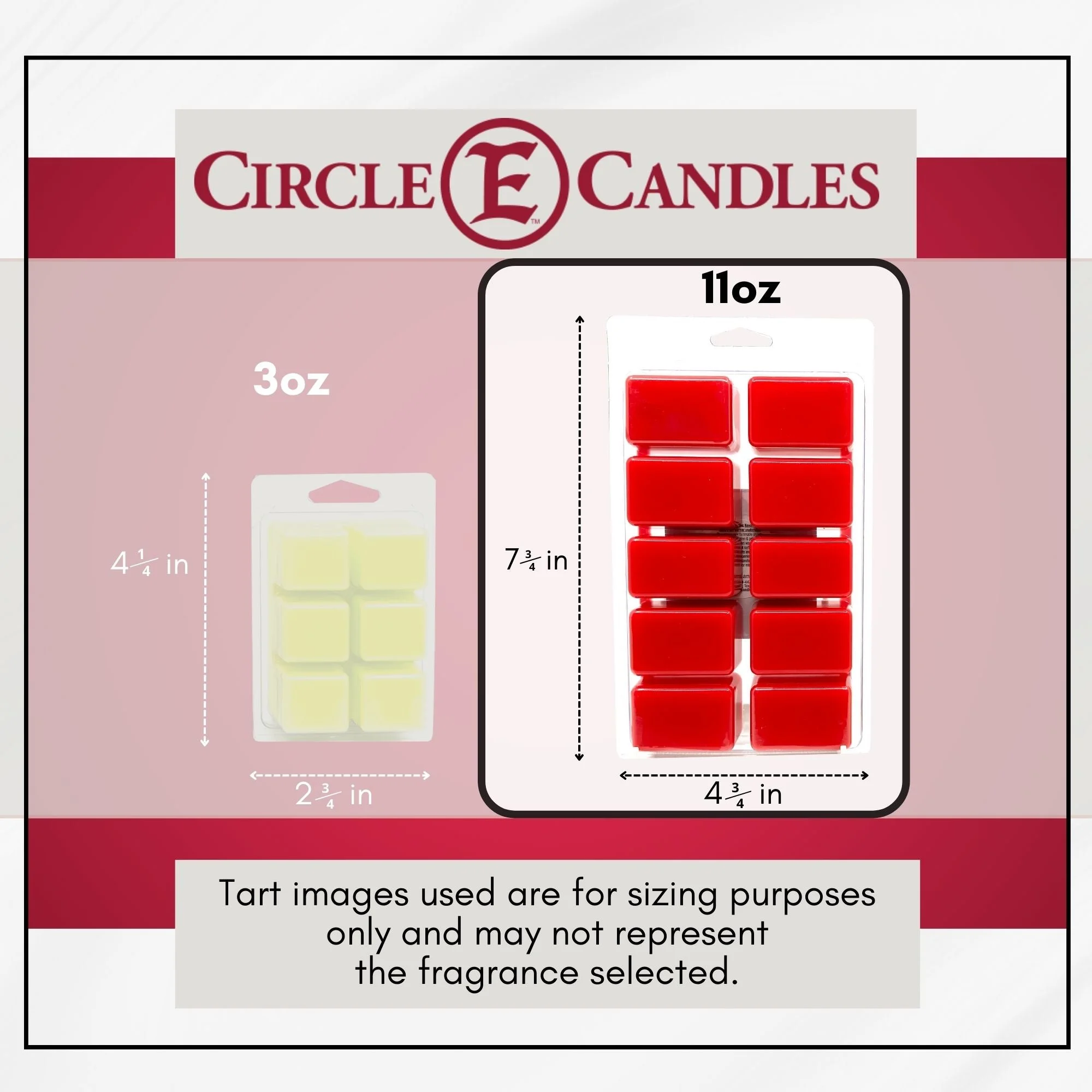 Circle E Candles Wax Melt Tart, Creamy Cinnamon Vanilla Scent, Pack of 10 Tarts