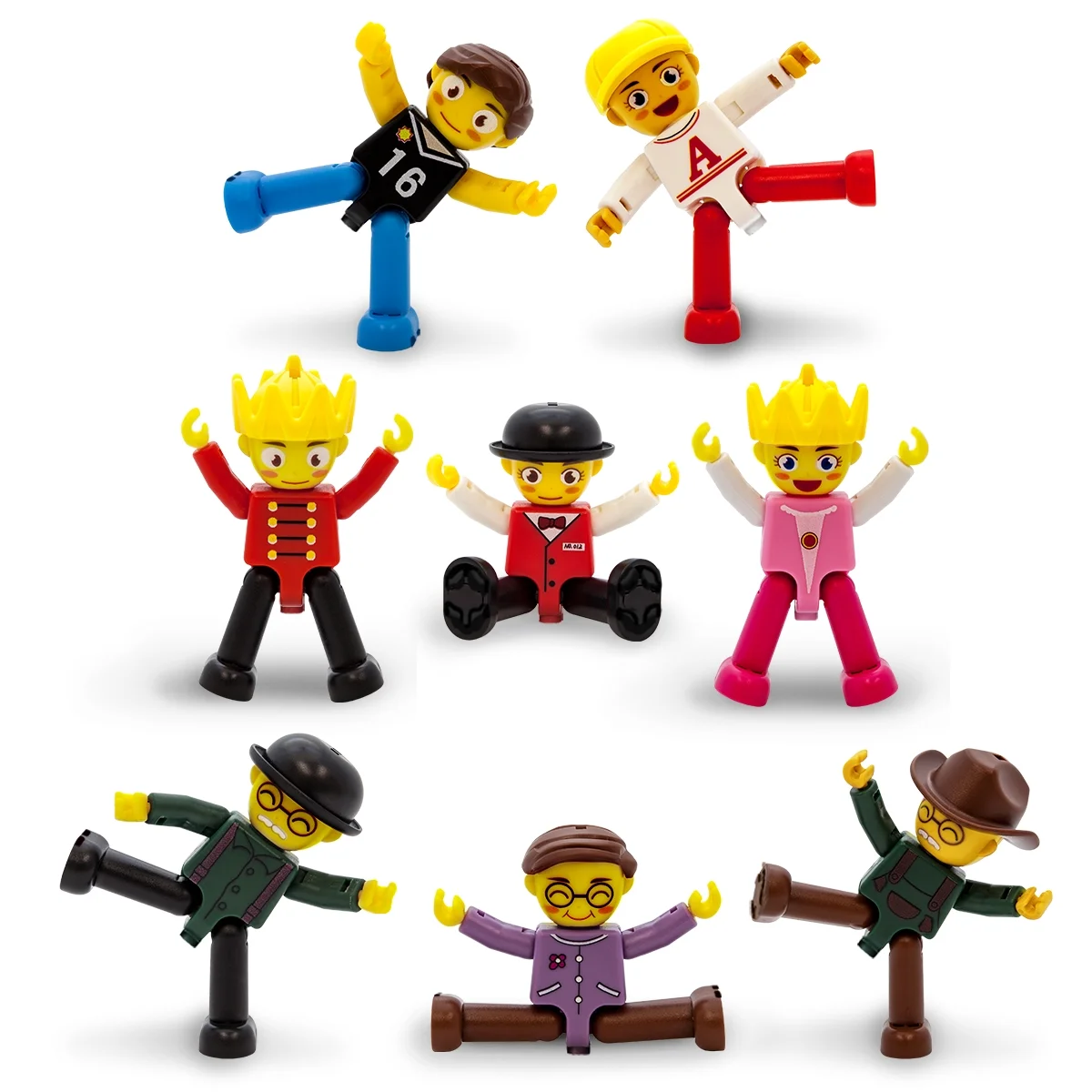 PicassoTiles Magnetic 8 Piece Character Action Figures - Toddler Toy Set, Multicolor