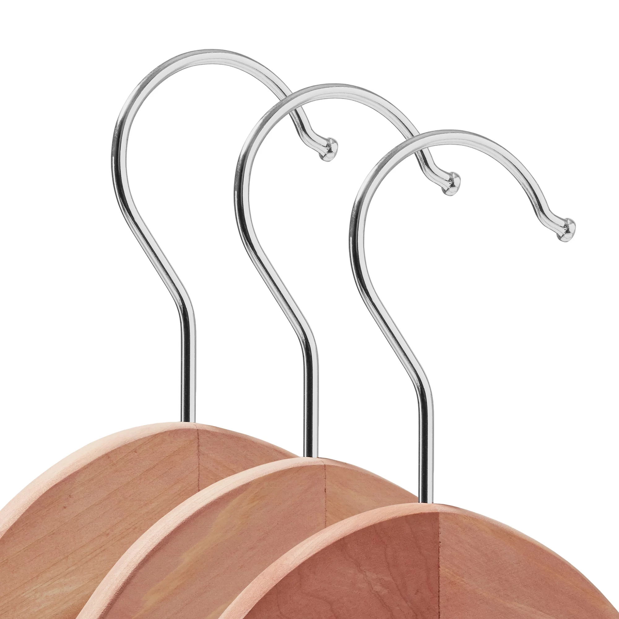 Casafield 20 Red Cedar Wooden Suit Hangers with Non-Slip Pant Bar and Swivel Hook