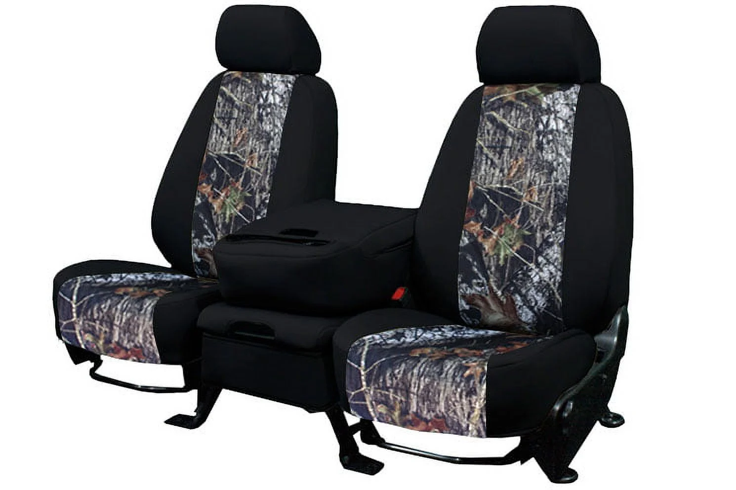CalTrend Rear 40/60 Split Back & Solid Cushion Mossy Oak Seat Covers for 2000-2001 Nissan Altima - NS327-78MB New Brake Up Insert with Black Trim
