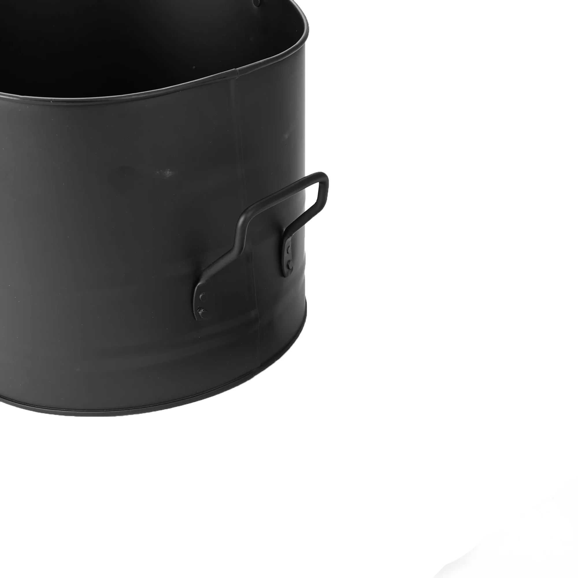 Mind Reader Fireplace Ash Bucket, 6L (1.5 gal) Capacity, Metal, 9 L x 9 W x 10.5 H, Black