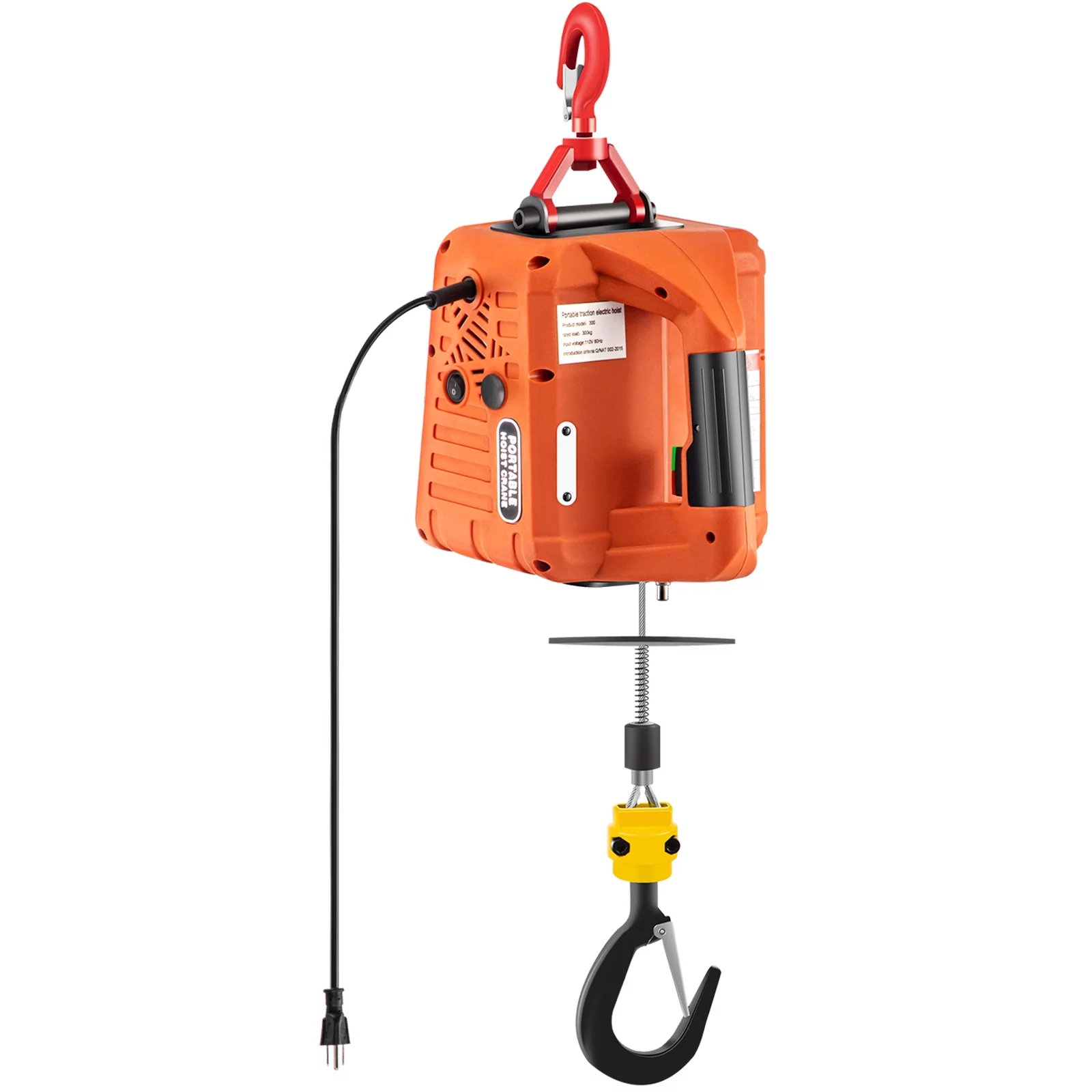 BENTISM Electric Hoist Winch Portable Crane 1100lbs 25ft Wireless Remote Control