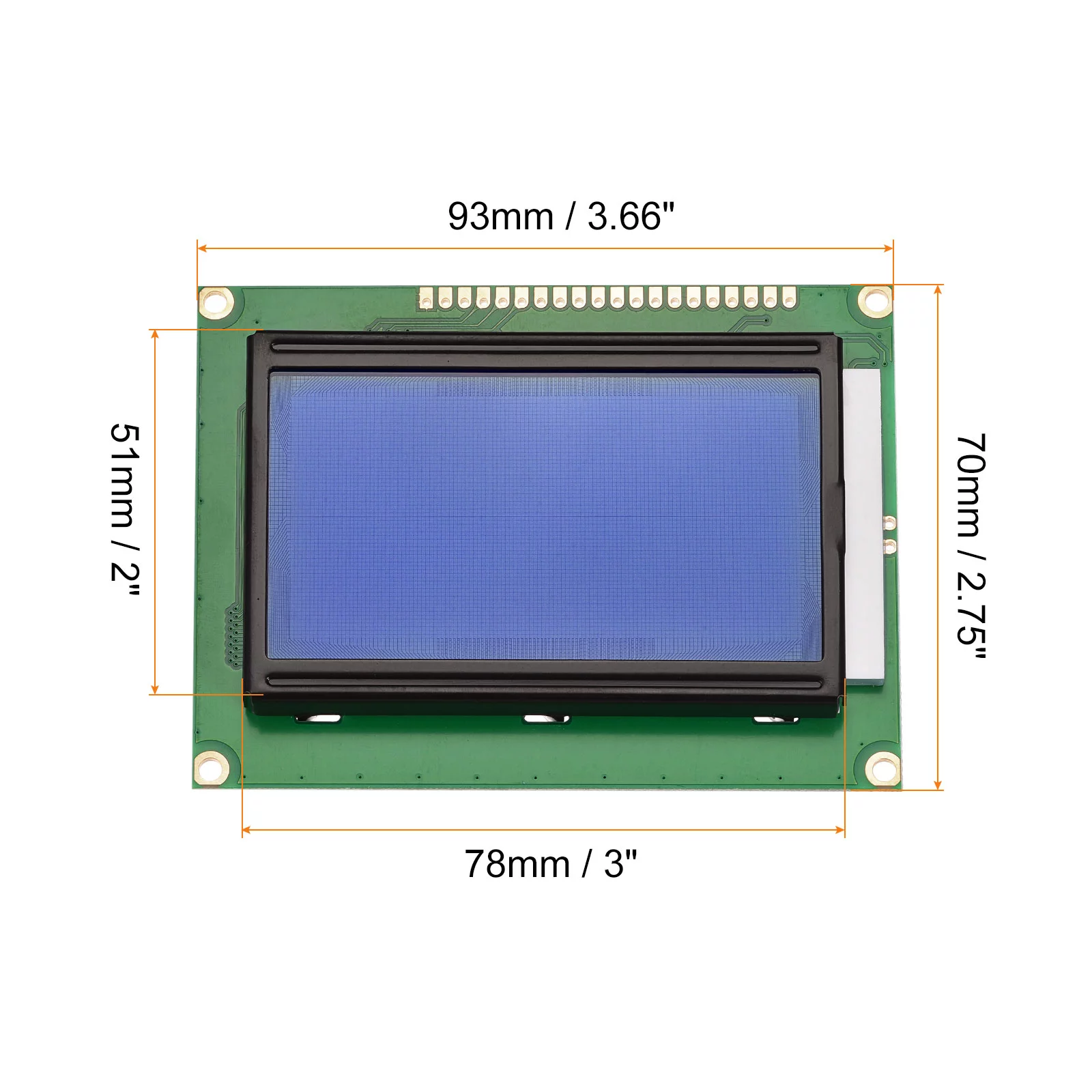 Uxcell LCD Display Module 3.3-5V, Blue Display Screen LCD Module for 3D Printer