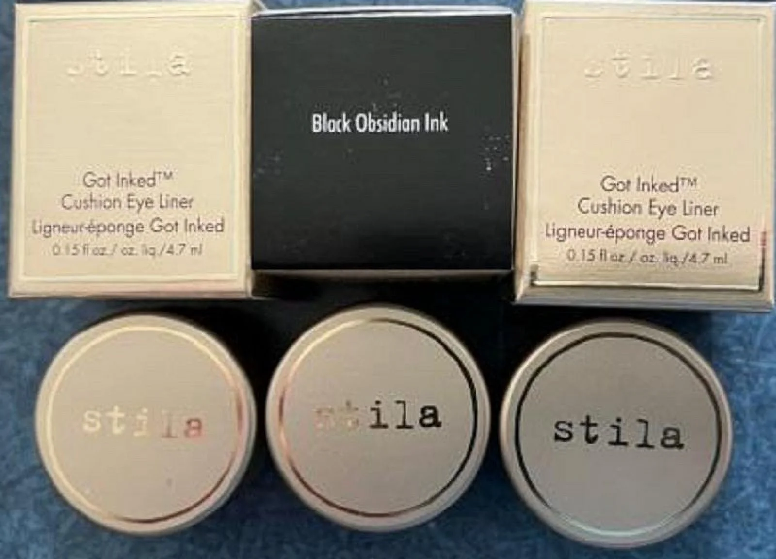 3 of STILA Got Inked Cushion Eye Liner BLACK OBSIDIAN INK - Three Pieces Set