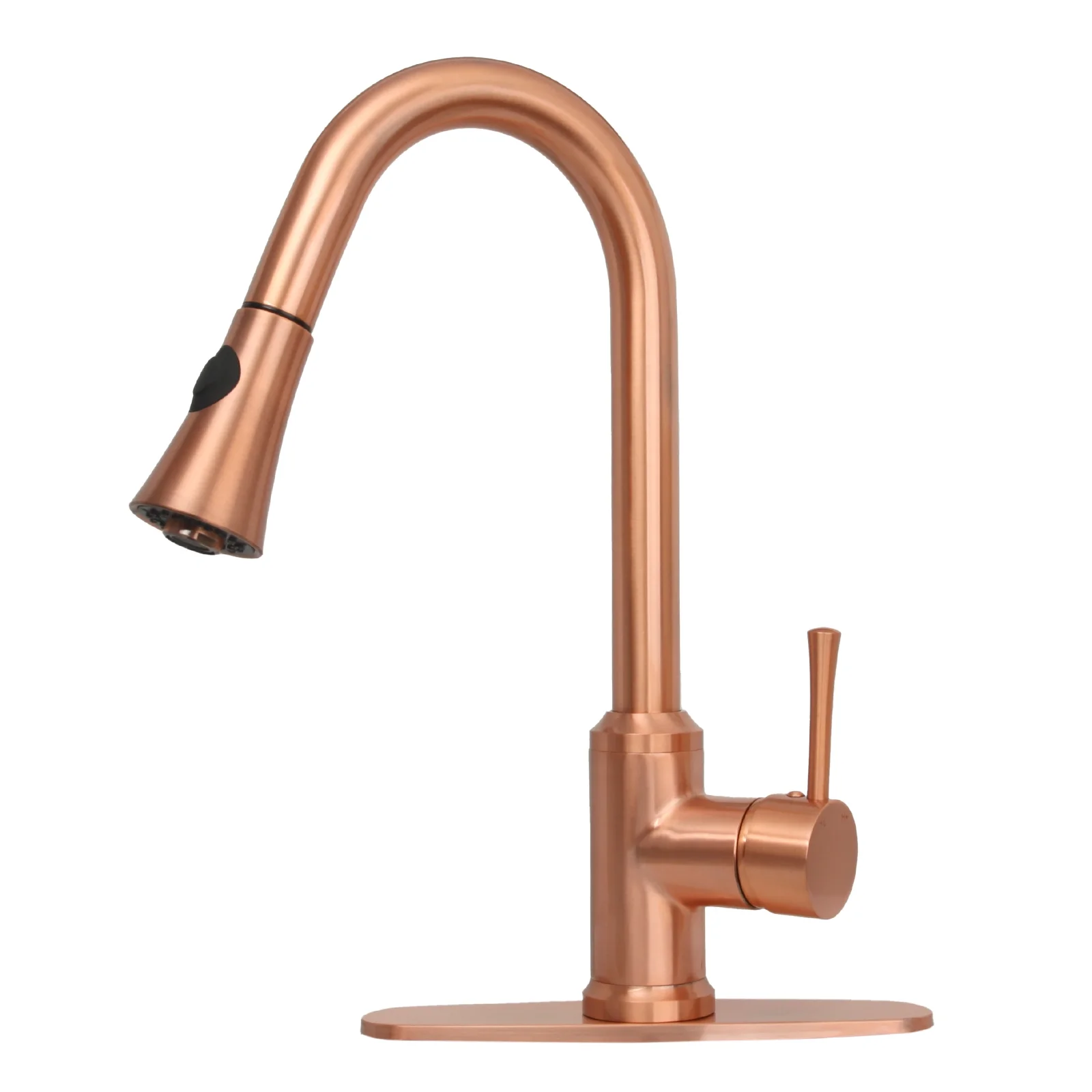 Akicon One-Handle Pull-Down Copper Kitchen Faucet - 16