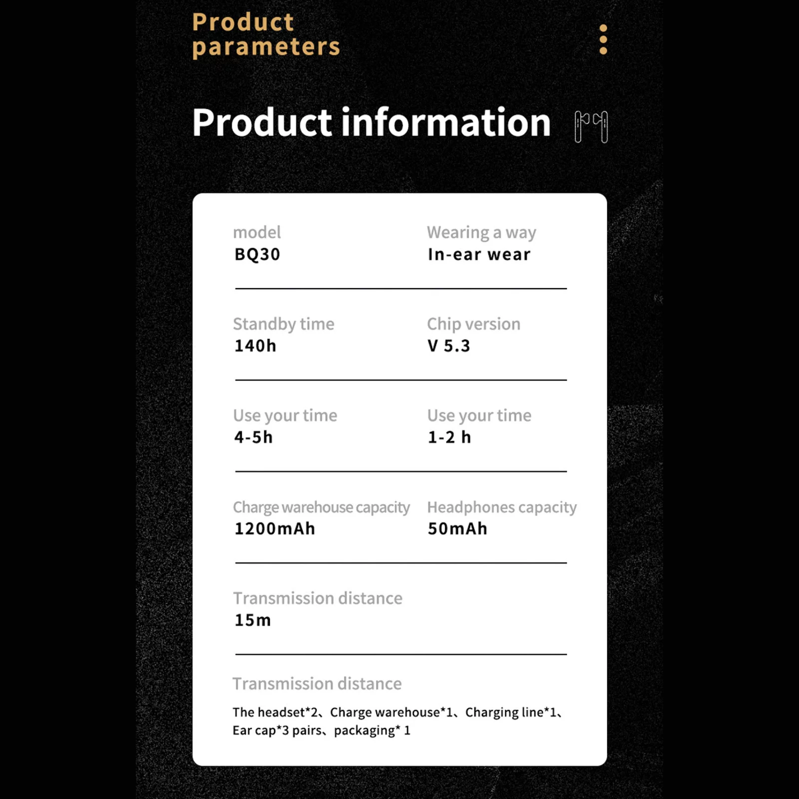 YHAIOGS True Wireless Bluetooth Audio personalization sweat resistant Bluetooth 5.3 Headphones Dual Microphone Wireless Earbuds Long Battery Life LED Display Deep Bass Noise