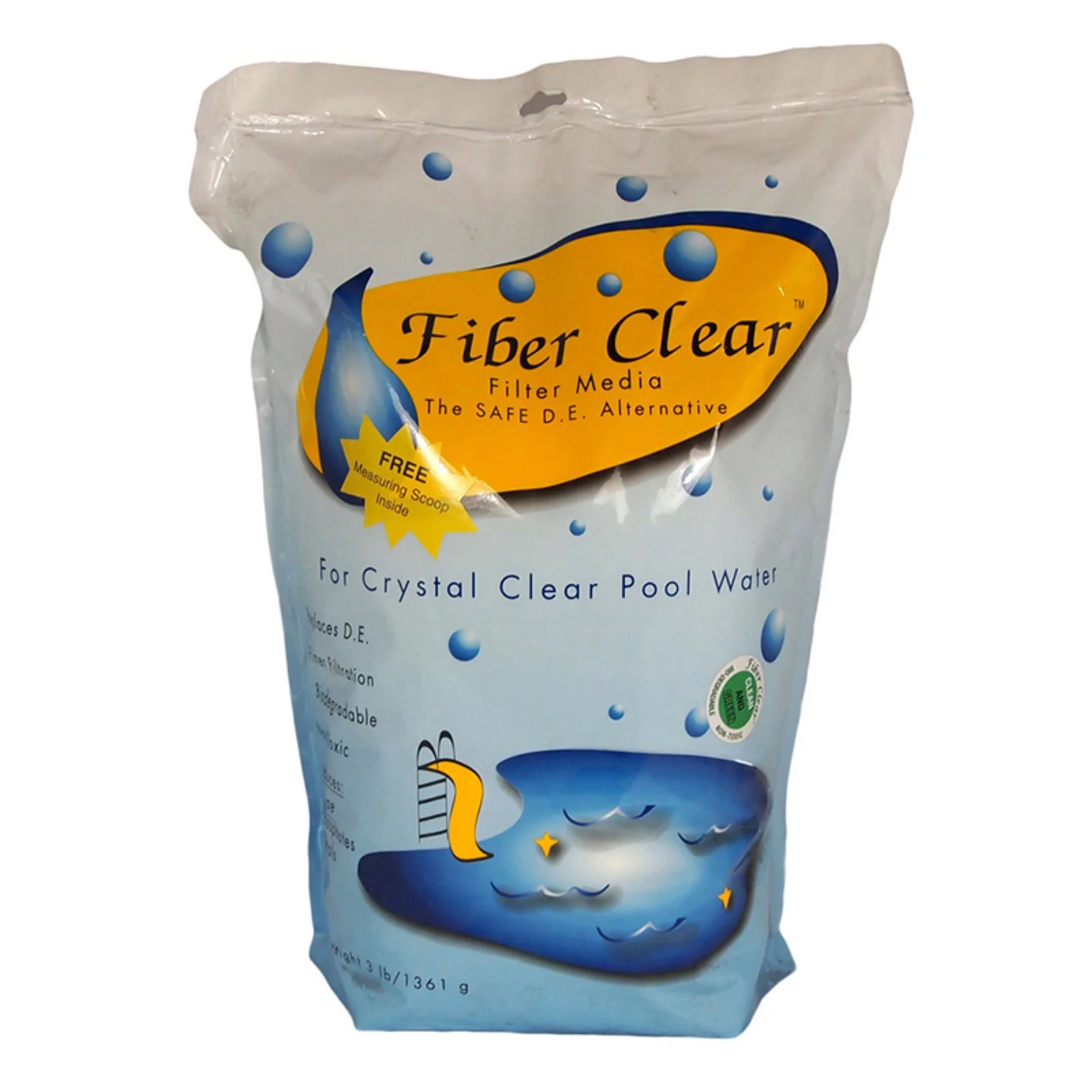 Fiber Clear Cellulose Filter Media D.E. Alternative for Swimming Pools