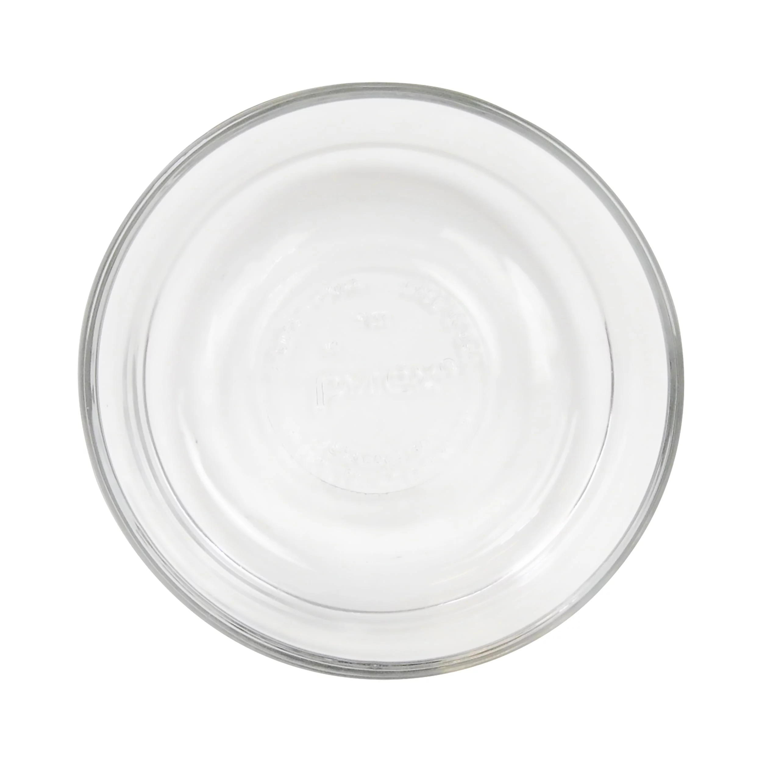 Pyrex (2) 7200 2-Cup Glass Food Storage Bowls and (2) 7200-PC Sea Glass Blue Plastic Lids