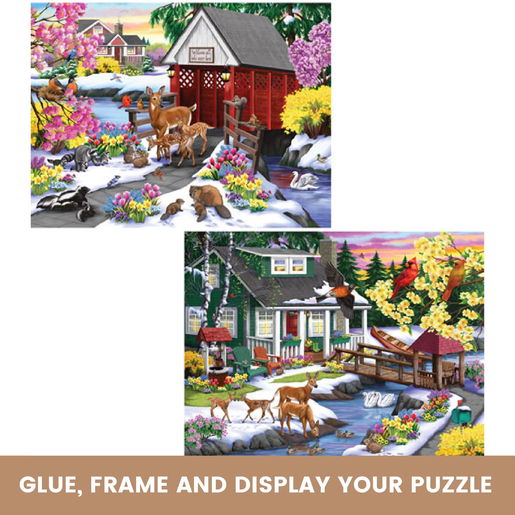 Bits and Pieces - Value Set of Two (2) 300 Piece Jigsaw Puzzles for Adults - Each Puzzle Measures 18