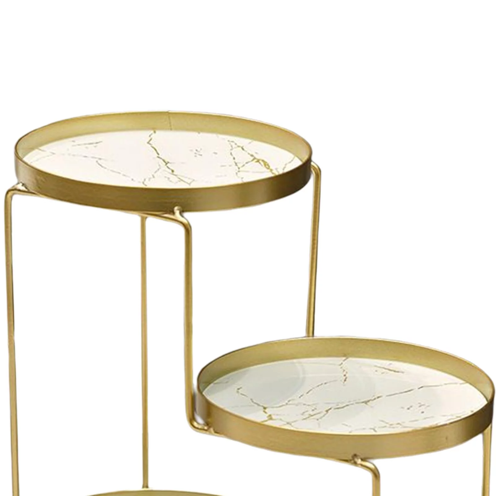 Makeup Perfume Organizer Shelf with Removable Glass Tray for Home Decoration White Marbling