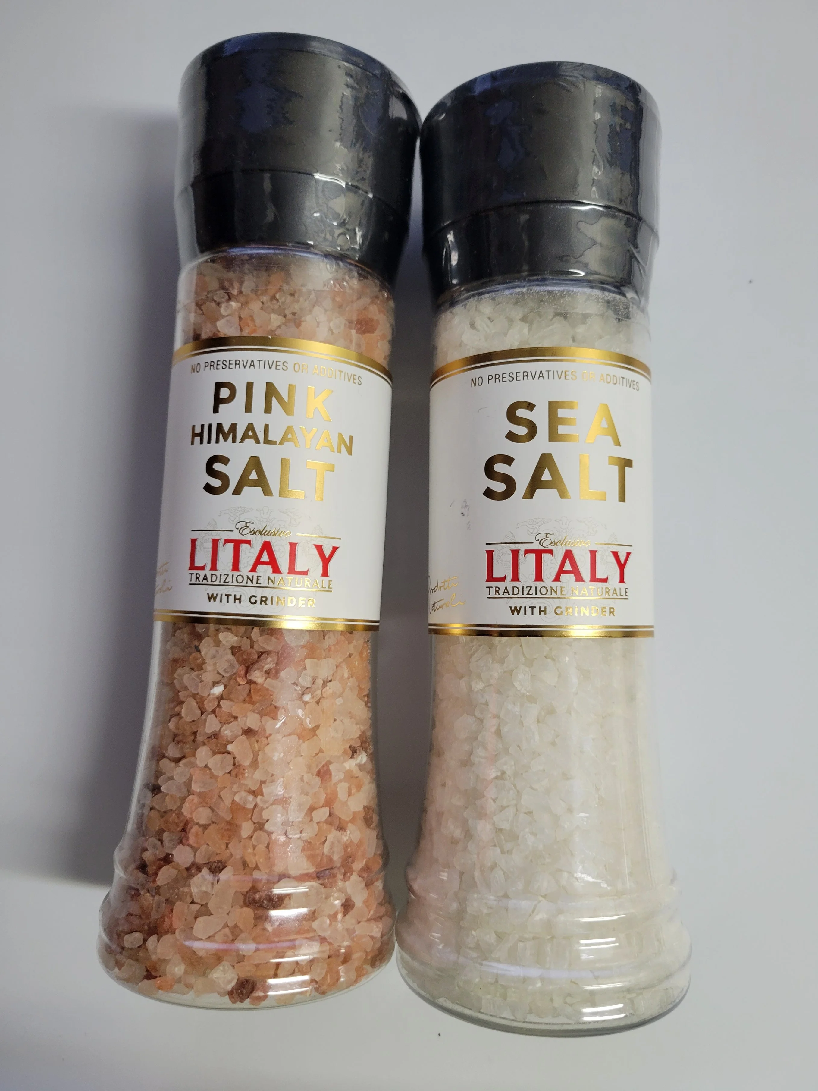 Litaly All Natural Pink Himalayan Salt, 2 Pack. 2 Grinders of Litaly Pink Himalayan Salt 12.9 oz each