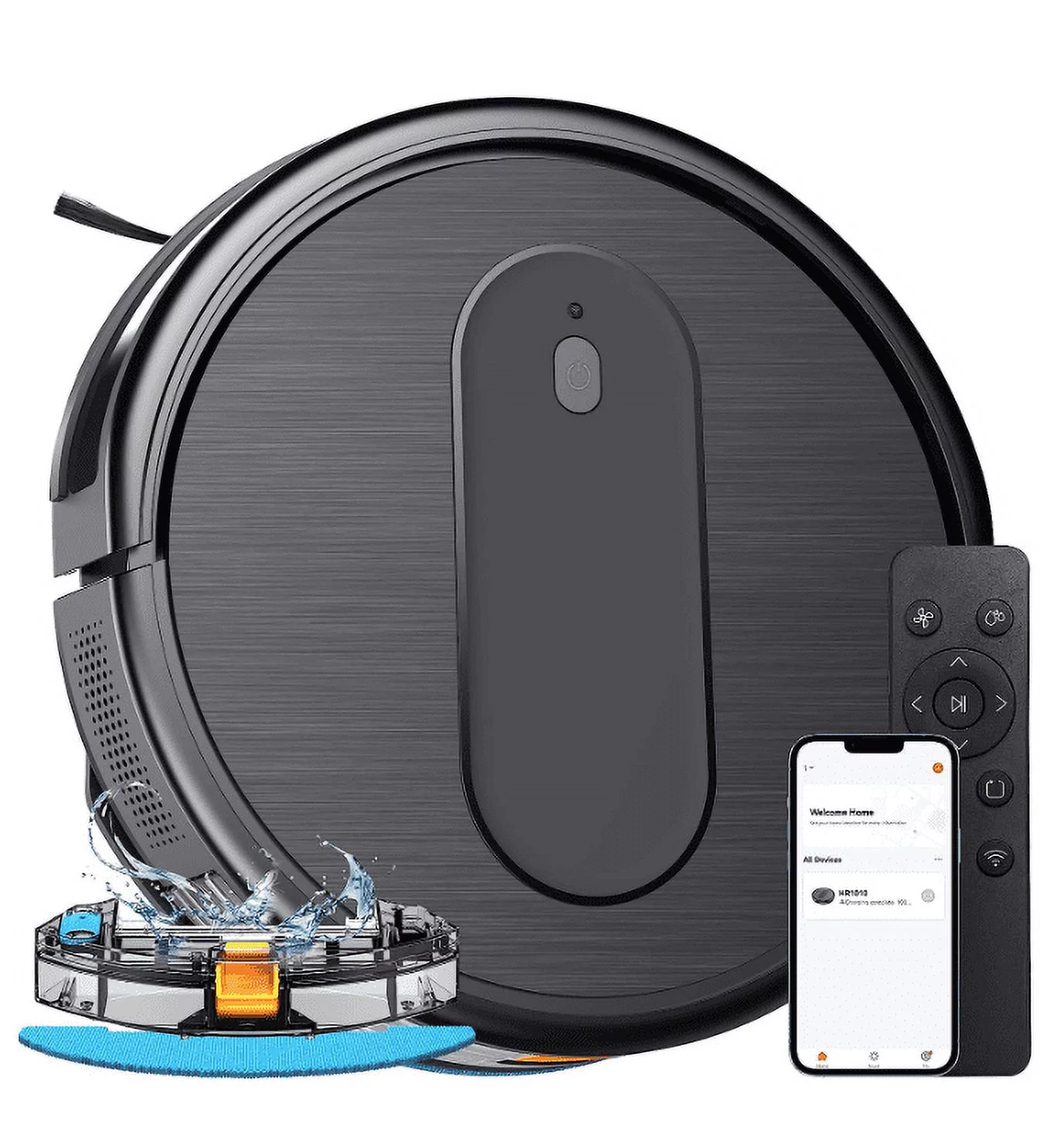 Pre-Owned XIEBro HR1010 Vacuum Mop Combo 3 in 1 Self-Charging Robotic Vacuum Black (Fair)