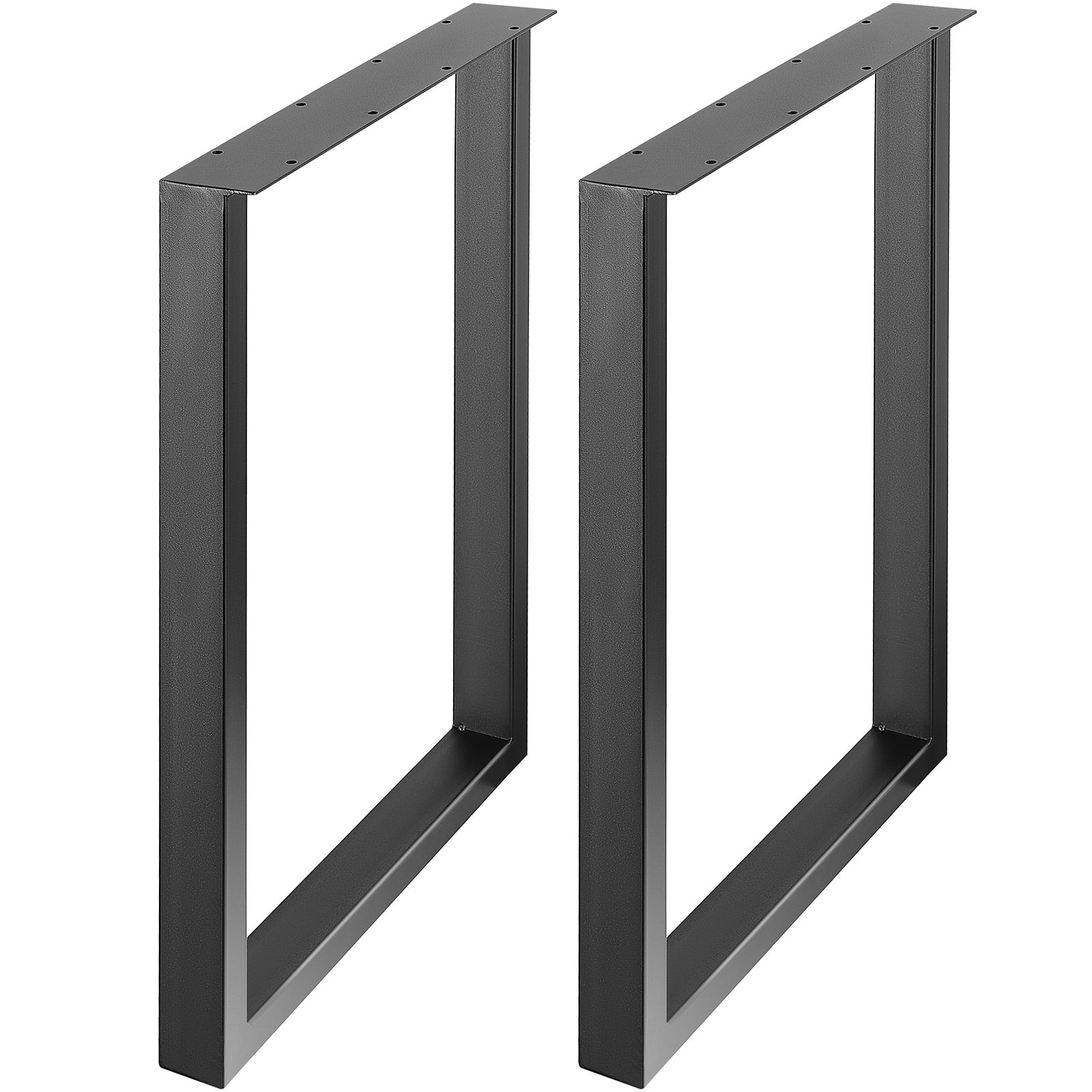SKYSHALO 28 Inch Adjustable Furniture Legs Square Solid Steel Set of 2 Black