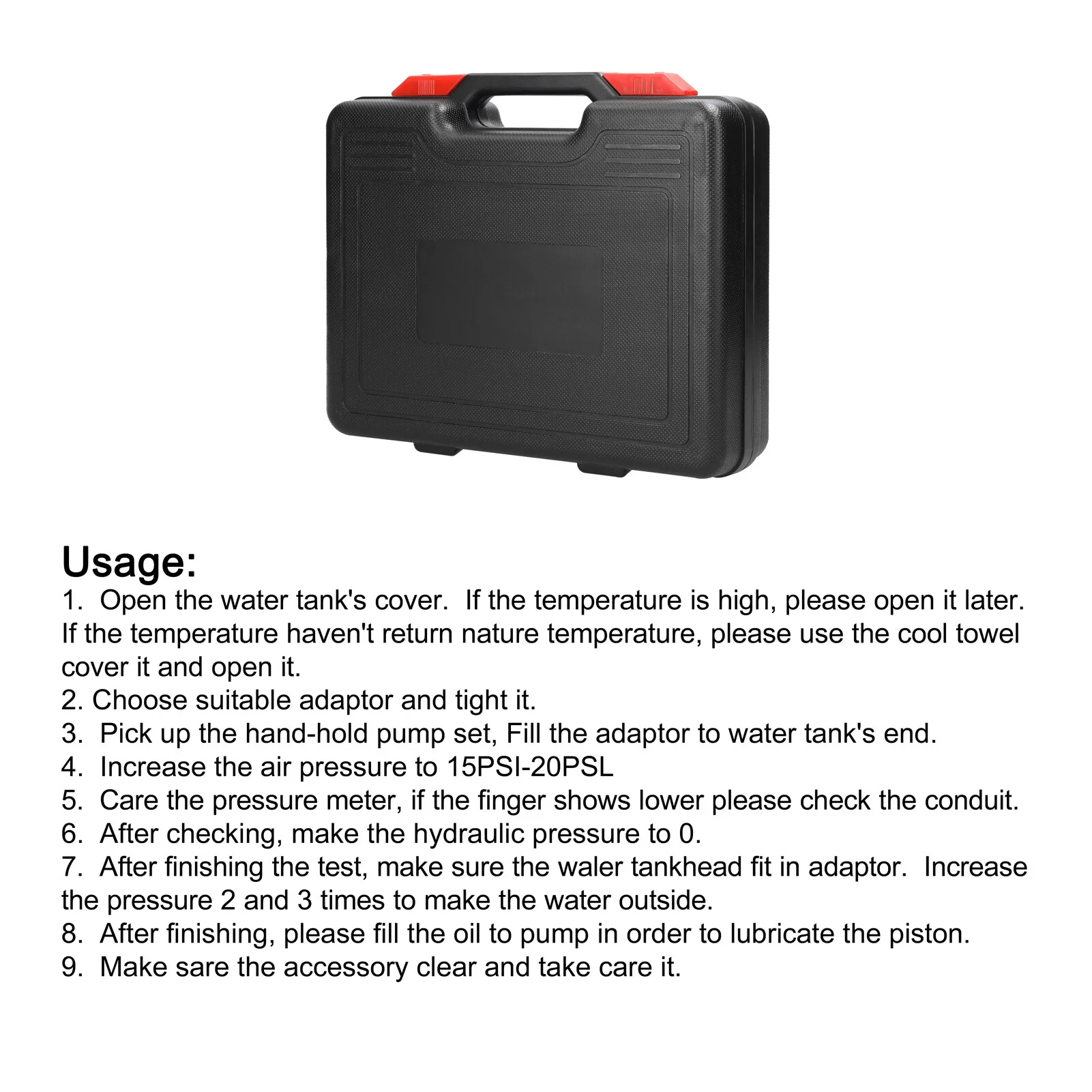 Universal Car Tanks Leak Detection Automotive Leakage Detector Tool Radiator Water Pressure Tester Auto Air Conditioning Cooling Coolant Vacuum Purge Tool Kit