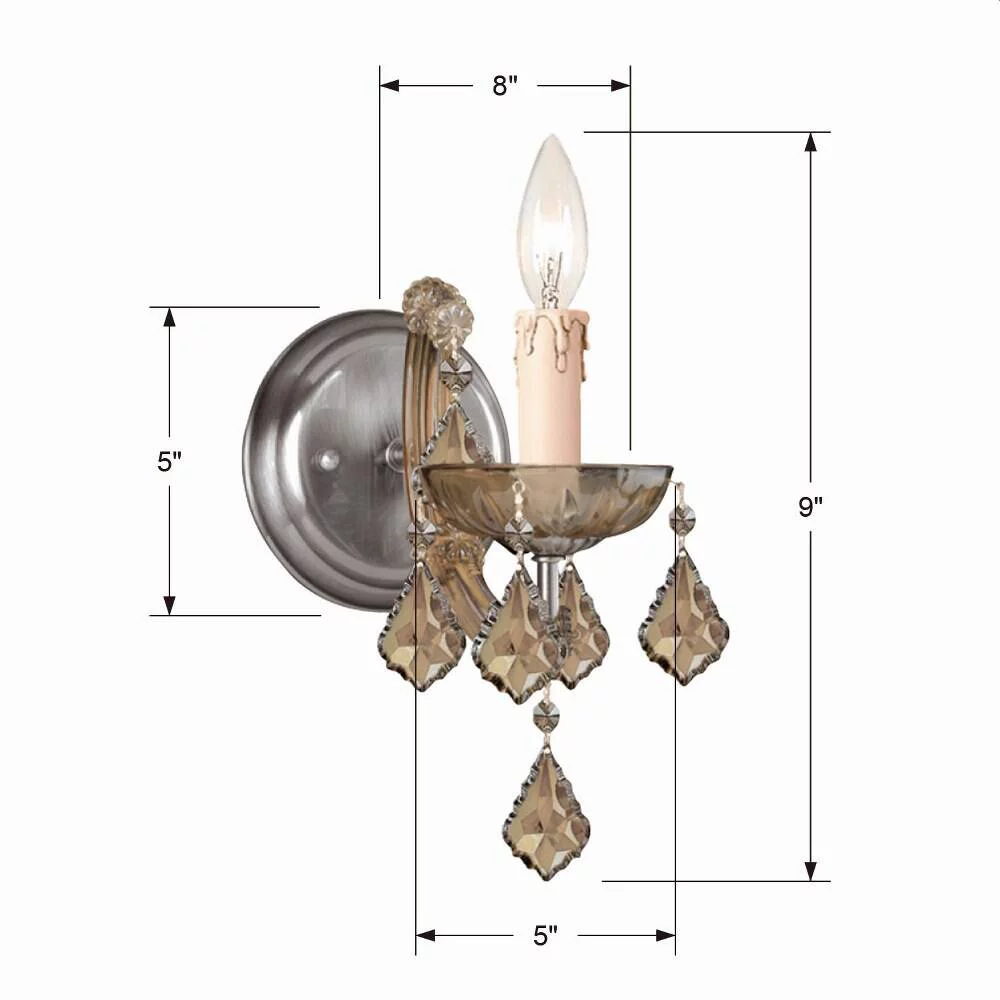 Crystorama Lighting - Maria Theresa - 1 Light Wall Mount-11.5 Inches Tall and 5
