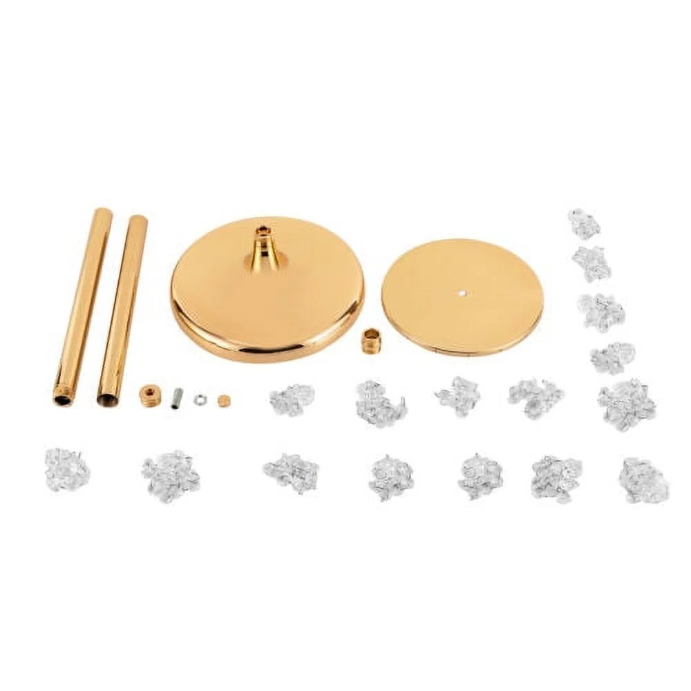 27.5 inch Tall Crystal Flower Vase For Wedding Centerpieces Gold Vases 10Pcs