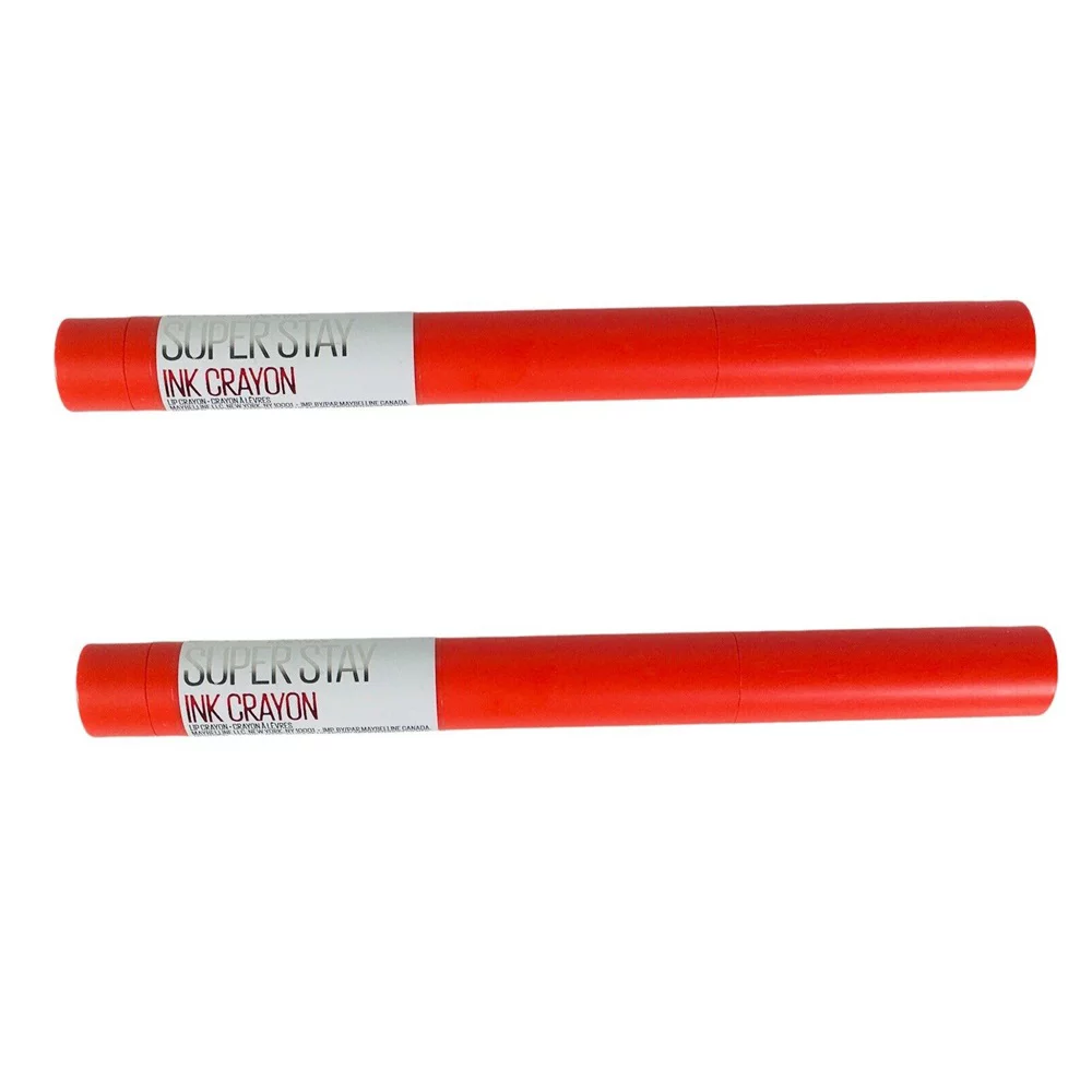 Pack of 2 Maybelline New York Super Stay Ink Crayon Lipstick, Laugh Louder # 40