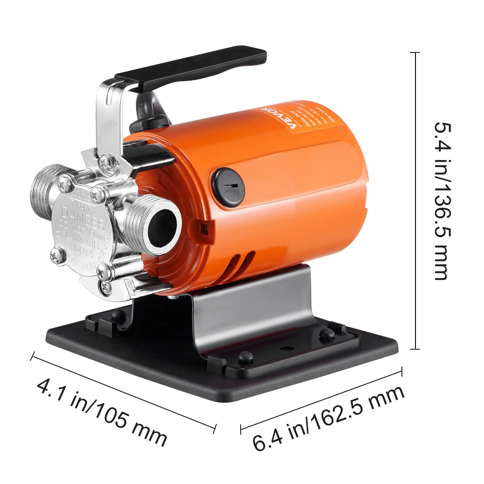 BENTISM Water Transfer Removal Pump Portable Utility Pump 120V 360 GPH 1/10HP Hose