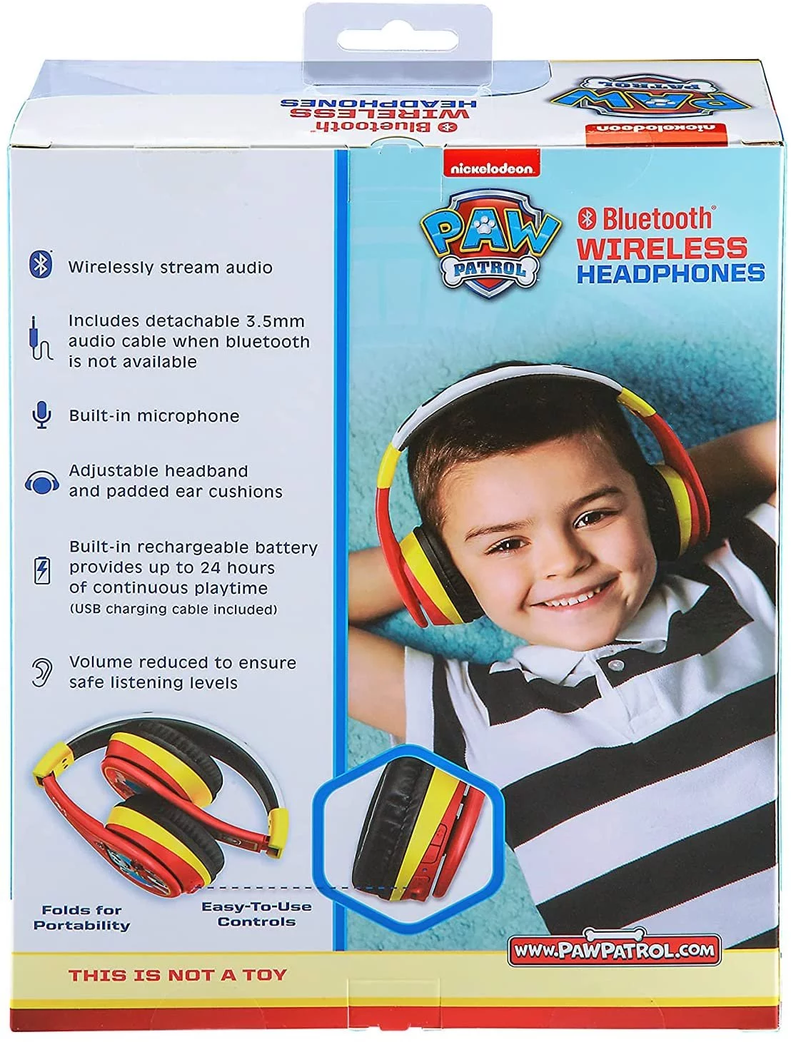 Paw Patrol Marshall Bluetooth Headphones for Kids with Microphone