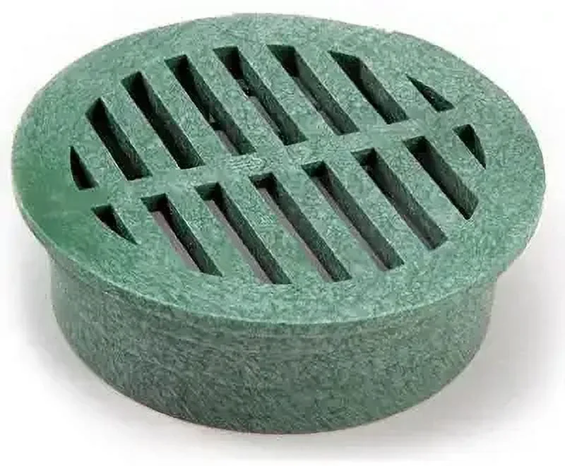 Draintech 13/0440SDG Drop-in Drain Grate 4-9/16 Inch Round Polyethylene Green