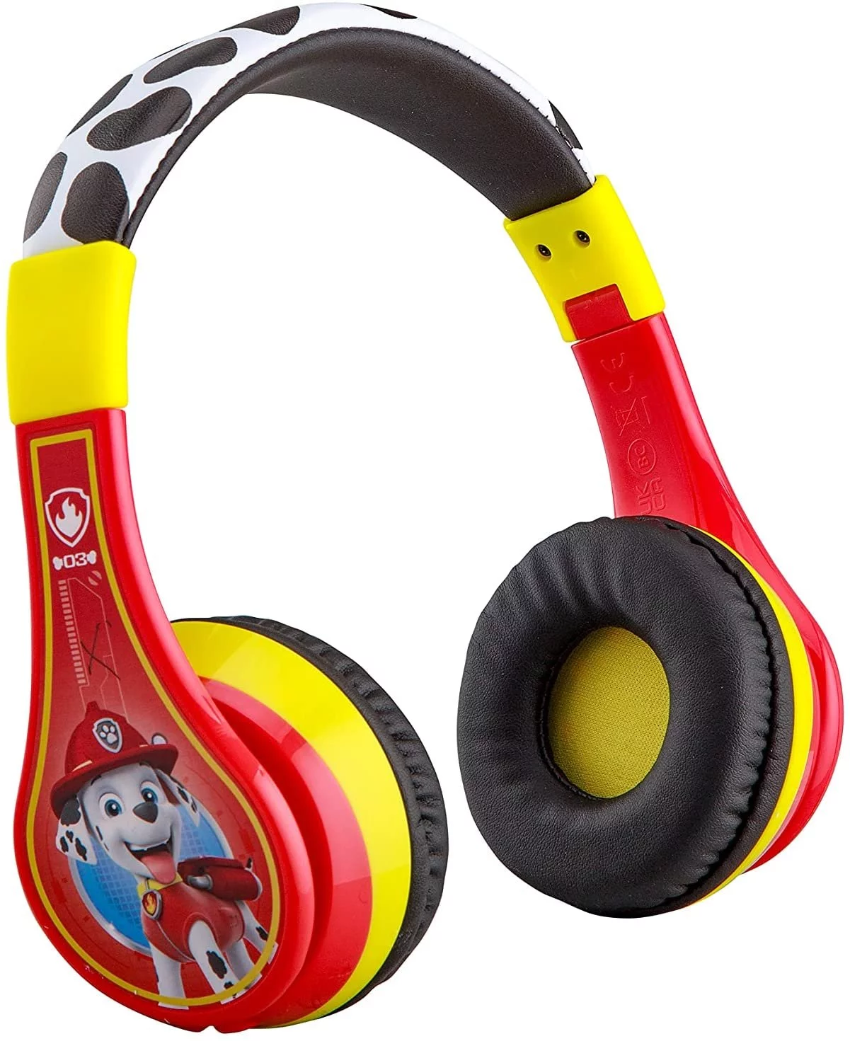Paw Patrol Marshall Bluetooth Headphones for Kids with Microphone