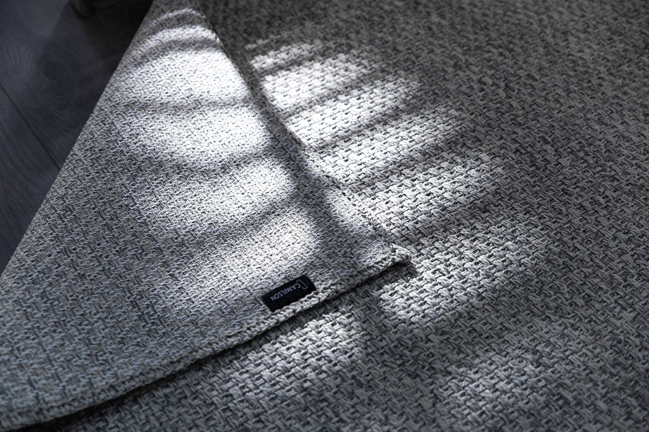 CAMILSON Solid Non Shedding Easy-Cleaning Outdoor Jute Rug Gray 6x9