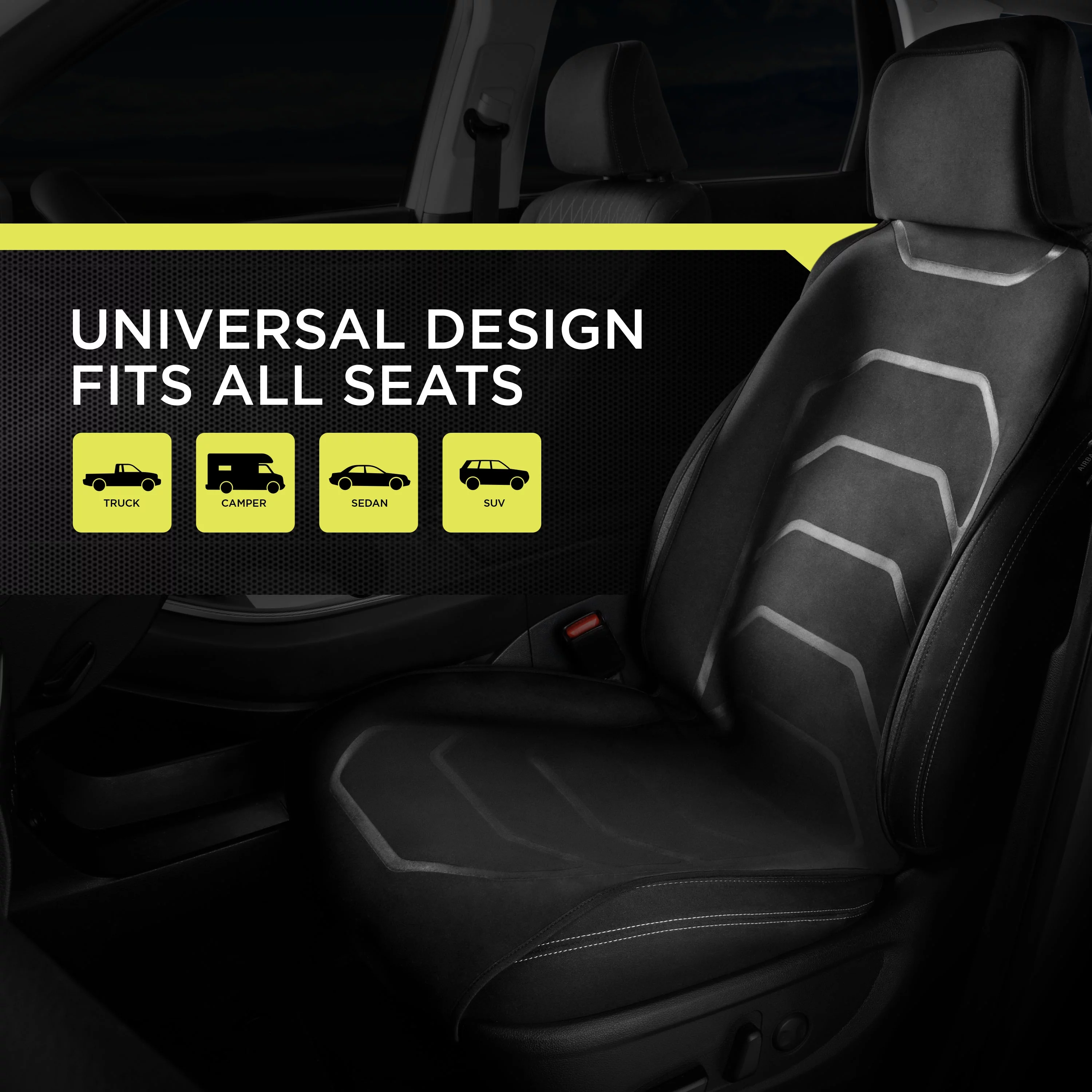 Auto Drive Waterproof Seat Protector Black, Universal Fit, SC533234