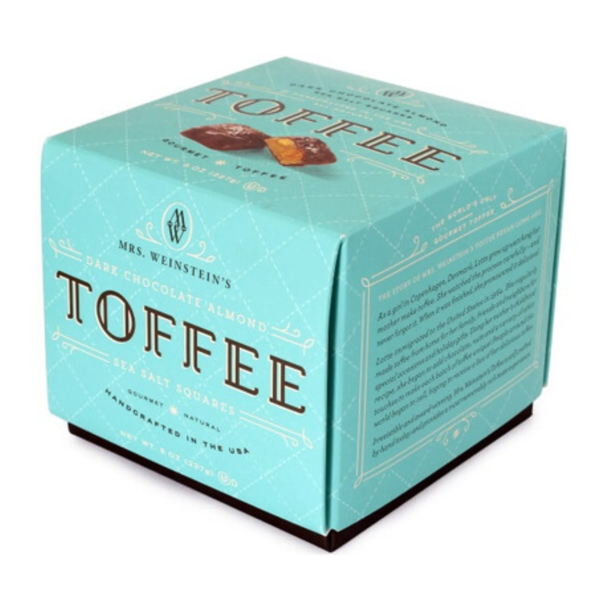 Los Olivos Markets Gourmet Natural Dark Chocolate Almond Toffee Squares, 8oz