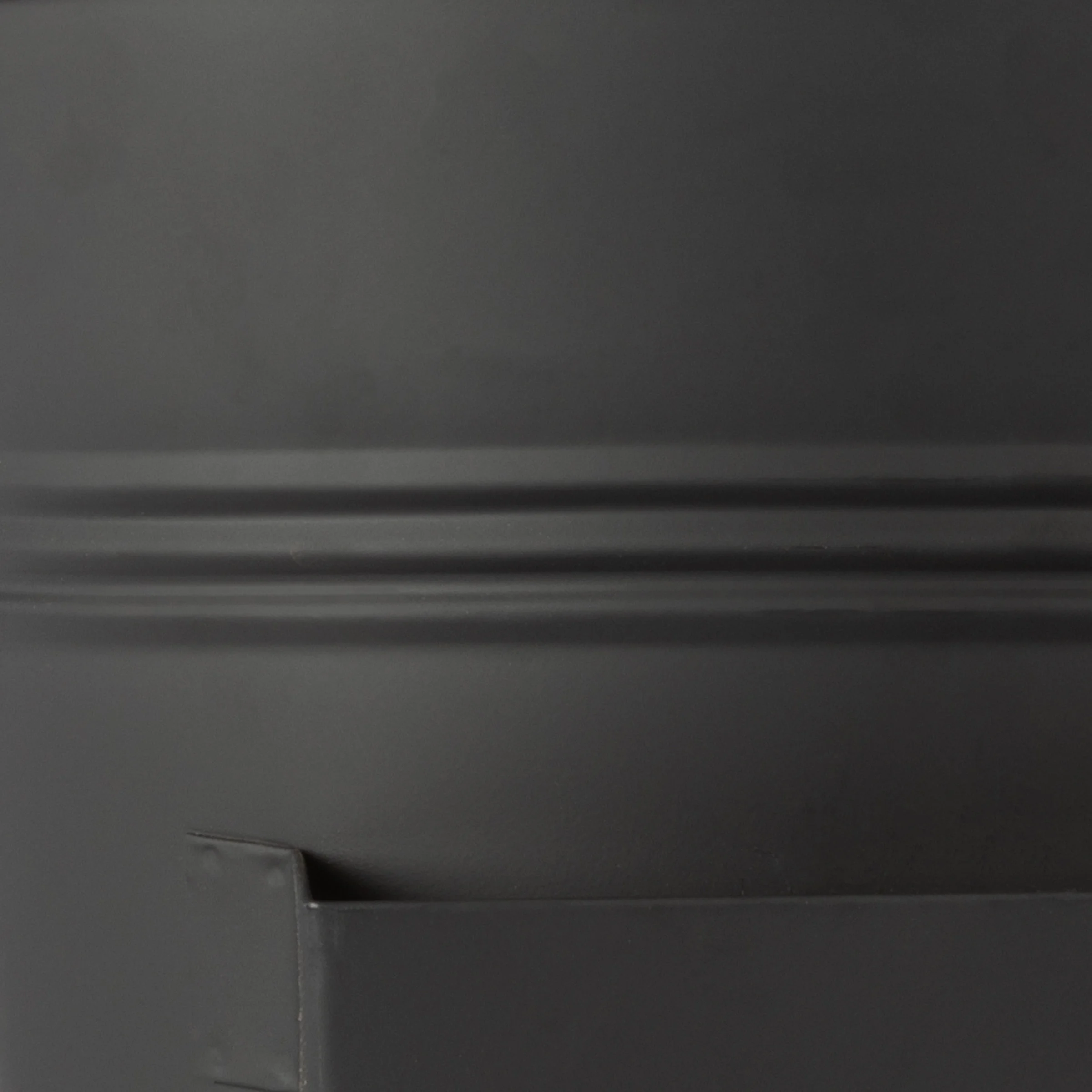 Pure Garden 2.11Gal Metal Ash Bucket with Lid, Broom, and Shovel (Black)